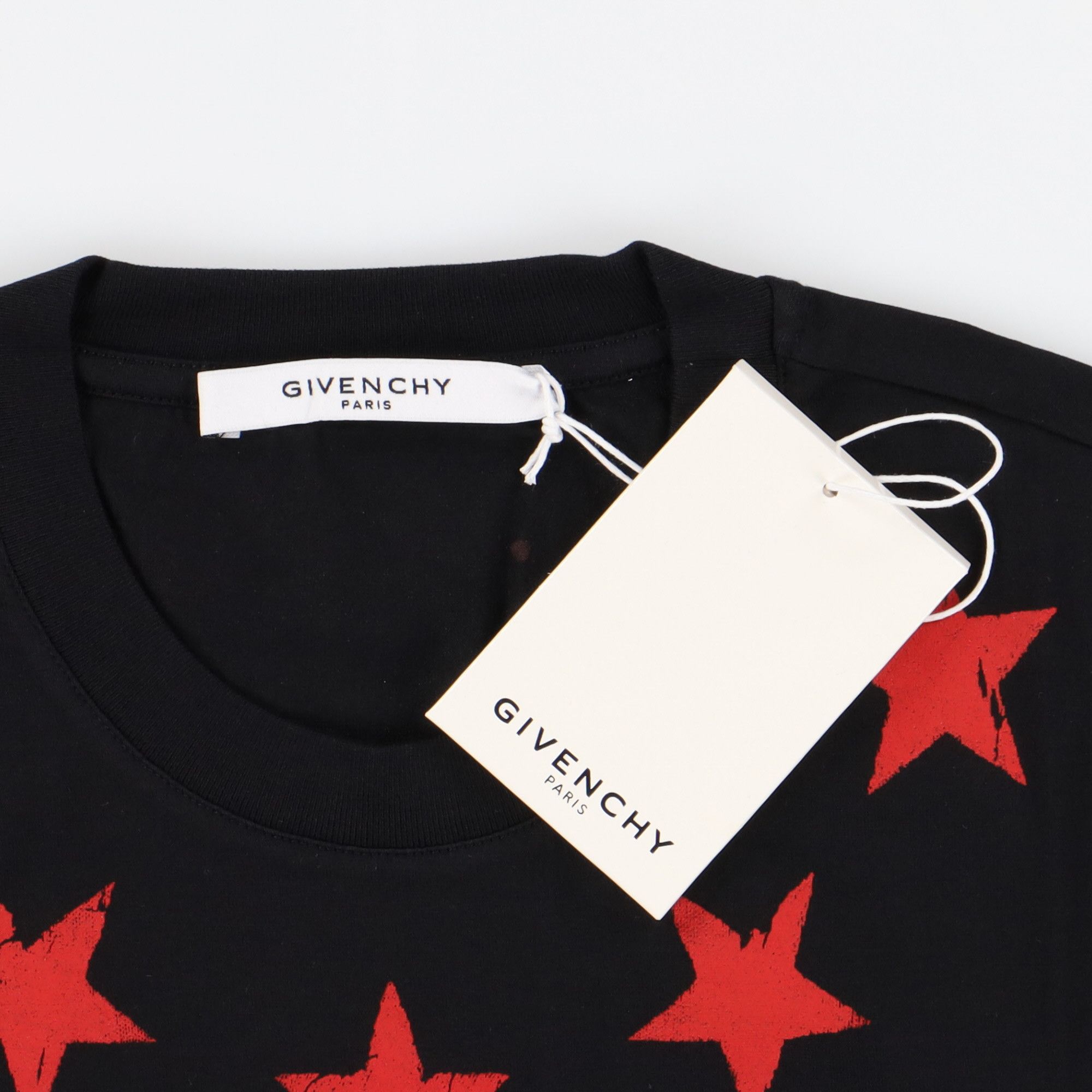 Givenchy Black and Red Cracked Stars T-Shirt Size US S / EU 44-46 / 1 - 7 Thumbnail