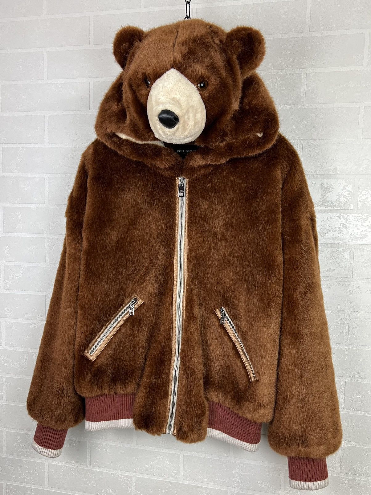 Dolce & Gabbana DOLCE&GABBANA Jacket Faux Fur Teddy Bear Hood DG Millennials Size US M / EU 48-50 / 2 - 3 Thumbnail
