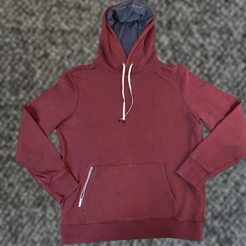Vintage FourLaps Hoodie Men M Burgundy Rush Full Zip Pullover Sweatshirt Size US M / EU 48-50 / 2 - 1 Thumbnail