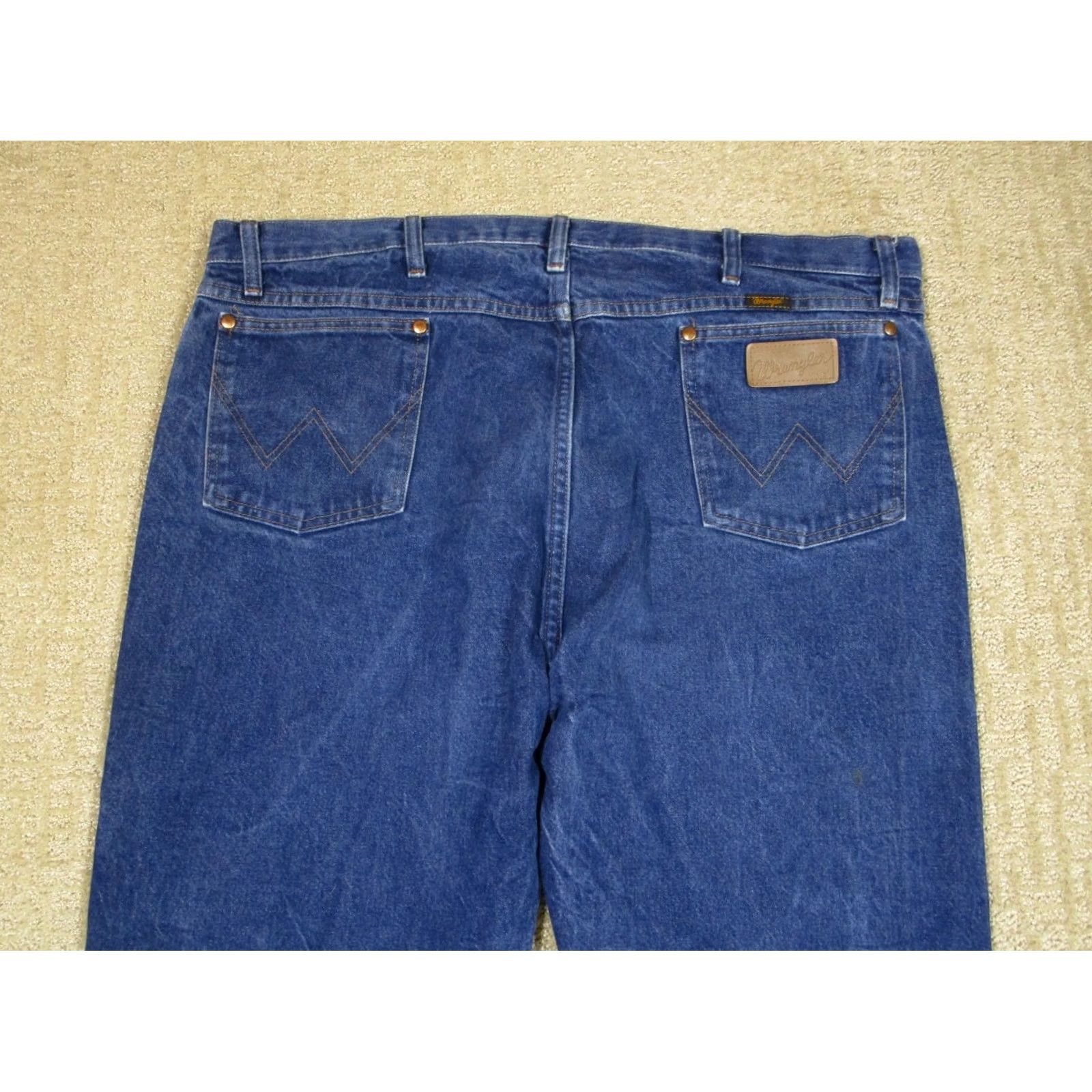 Wrangler Wrangler Jeans Men Cowboy Cut Original Fit Blue Dark Wash 44x32 Western Pants Size US 44 / EU 60 - 5 Thumbnail