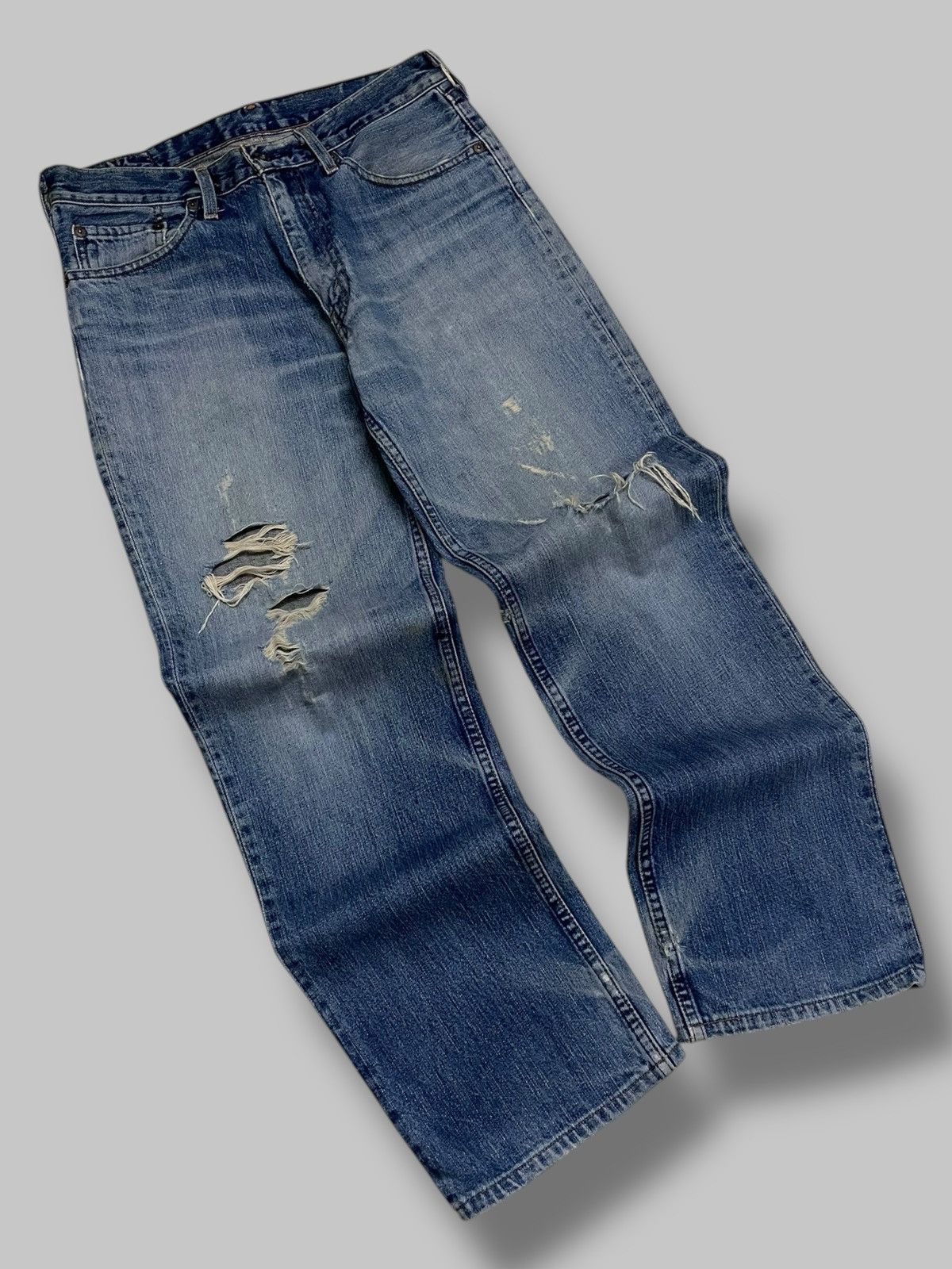 Levi's Vintage Clothing Vintage 1990s Designer Levis 502 Distressed Denim Size US 30 / EU 46 - 2 Thumbnail