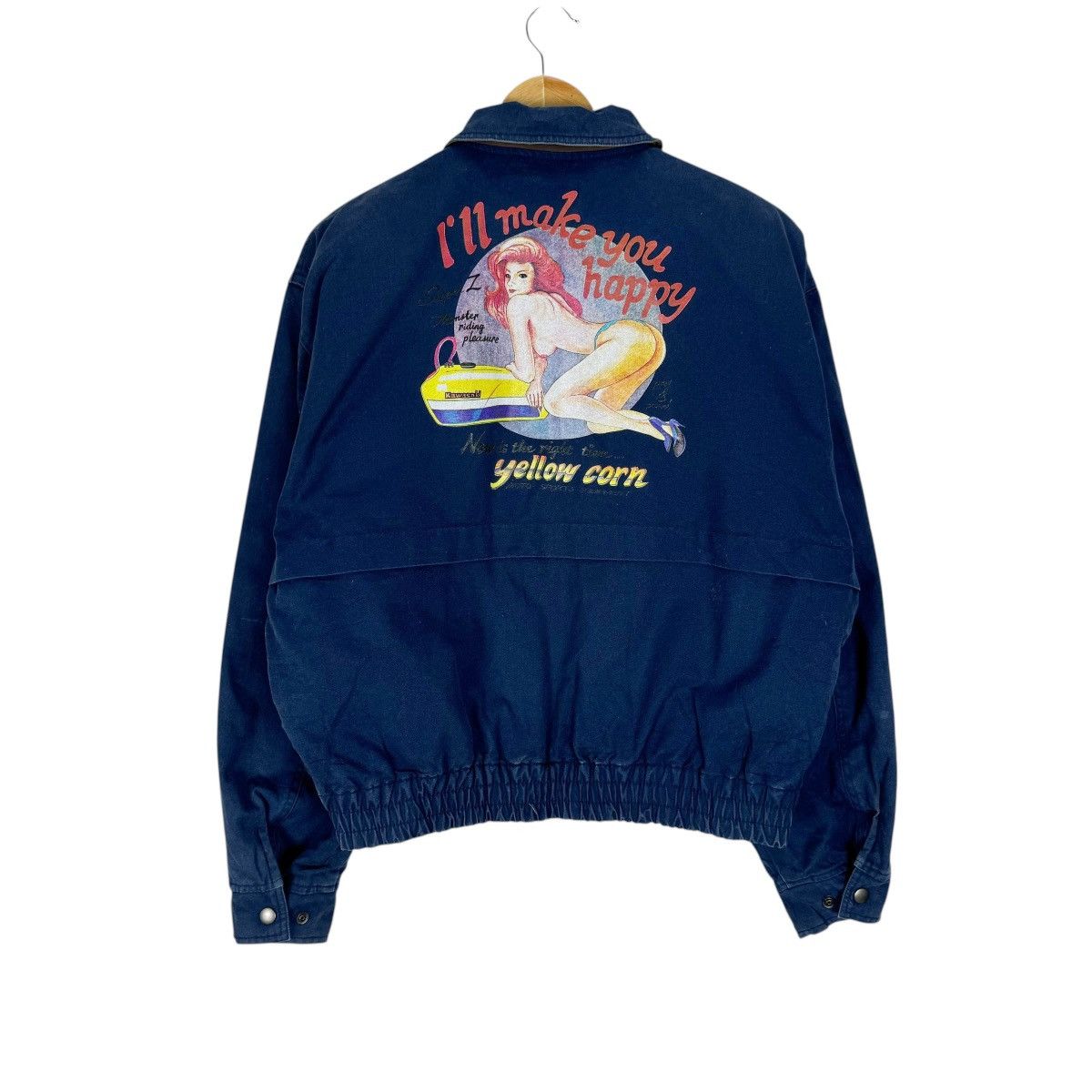 YELLOW CORN 🌟YELLOW CORN KAWASAKI SEXY GURL RACING JACKET Size US L / EU 52-54 / 3 - 1 Thumbnail