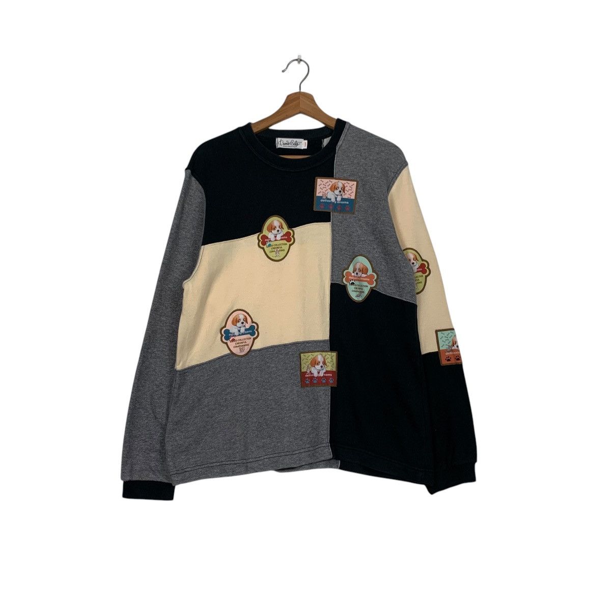 Japanese Brand KUNIO SATO Puppies Patches Logo Checked Sweatshirt #1737-C77 Size US L / EU 52-54 / 3 - 1 Thumbnail