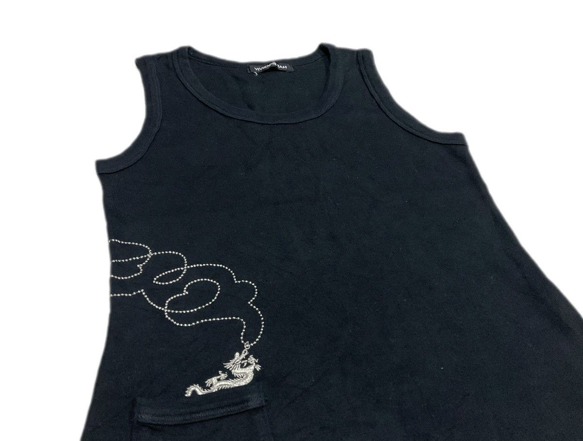 Designer × Japanese Brand 🔥Vintage Vivienne Tam Tank Top Dragon Necklace Embroidered Size US XS / EU 42 / 0 - 1 Thumbnail