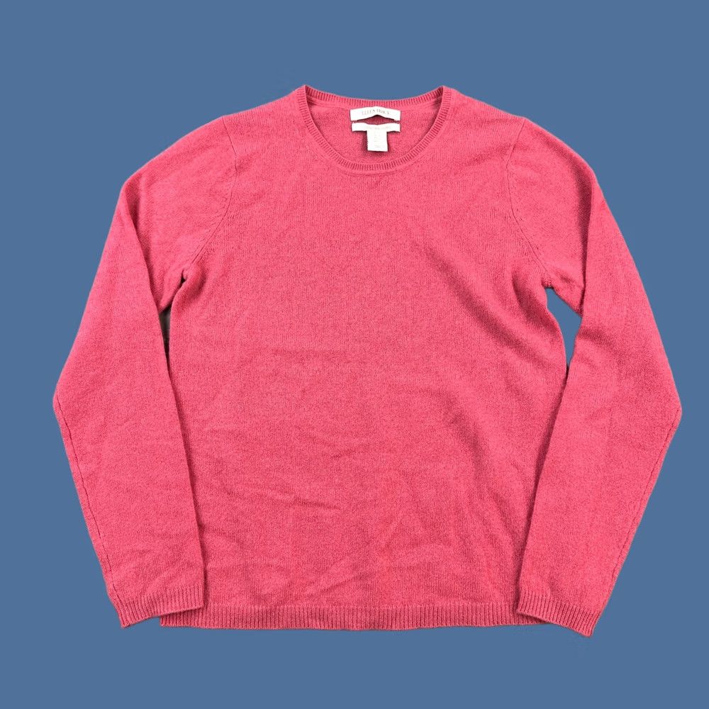 Ellen Tracy Ellen Tracy Sweater Women's Large Pink Cashmere Crewneck Soft Knit Pullover Size L / US 10 / IT 46 - 1 Thumbnail