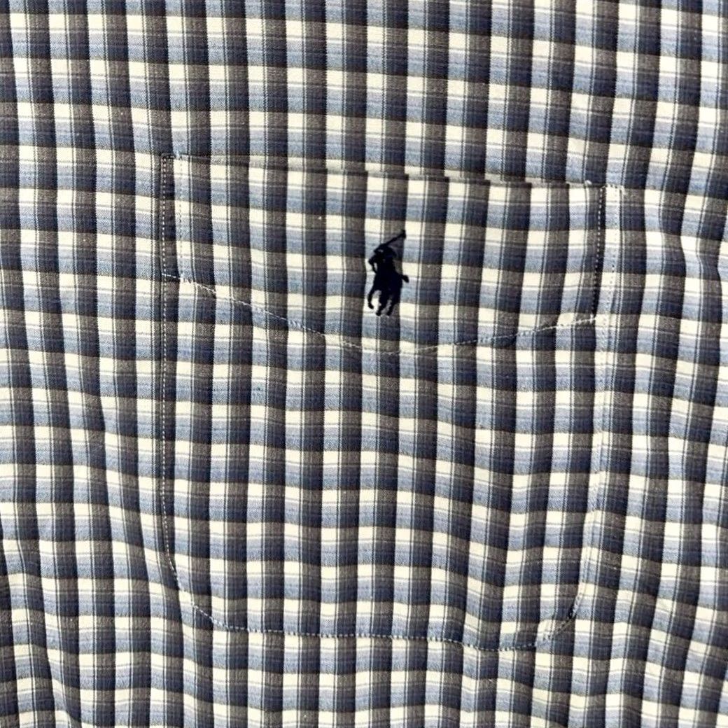 Ralph Lauren Ralph Lauren Shirt Mens Large Marlowe Grey Madras Plaid Button Down Long Sleeve Size US L / EU 52-54 / 3 - 6 Thumbnail