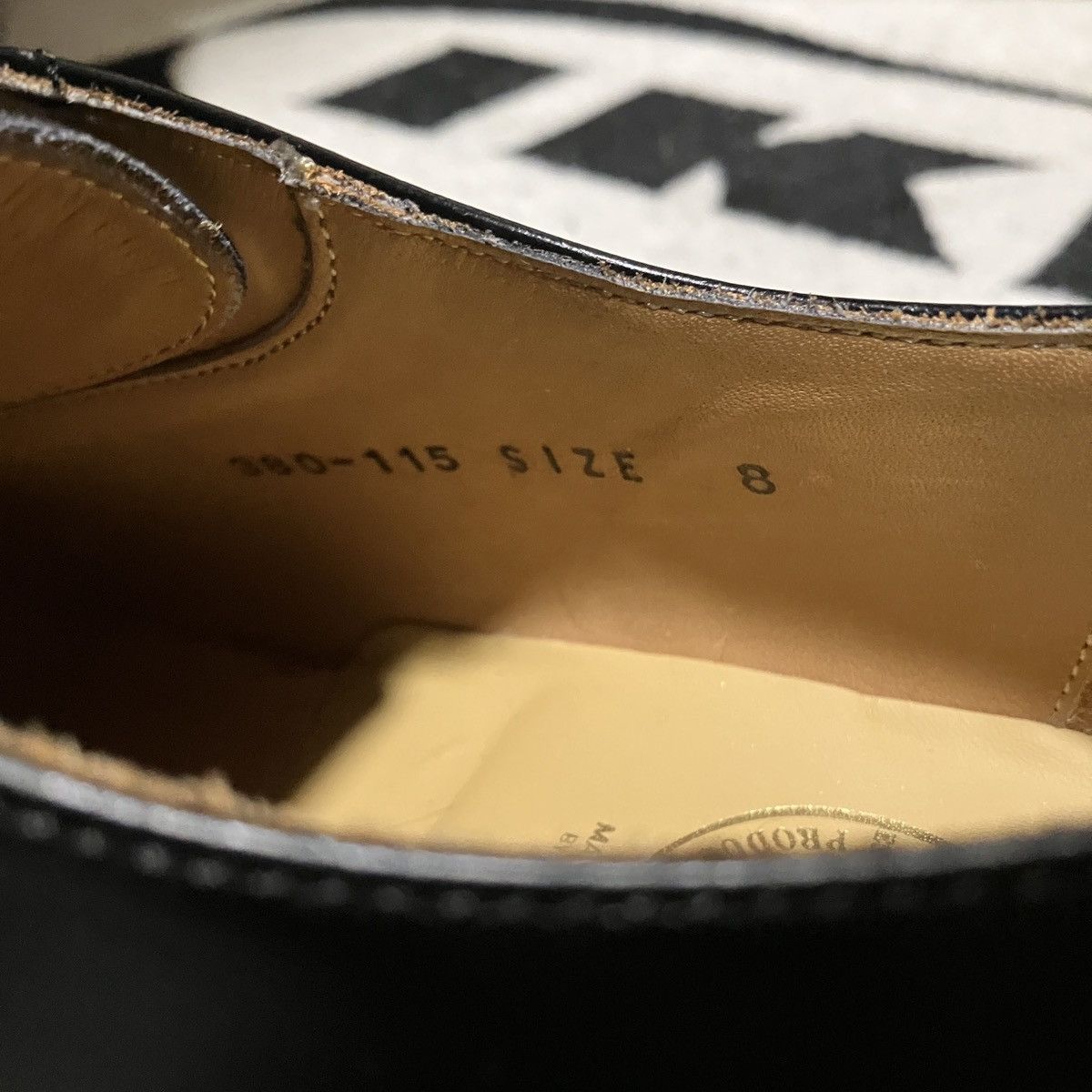 Solovair Black Hi-Shine 4 Eye Gibson (No Shoe box) Size US 9 / EU 42 - 5 Thumbnail
