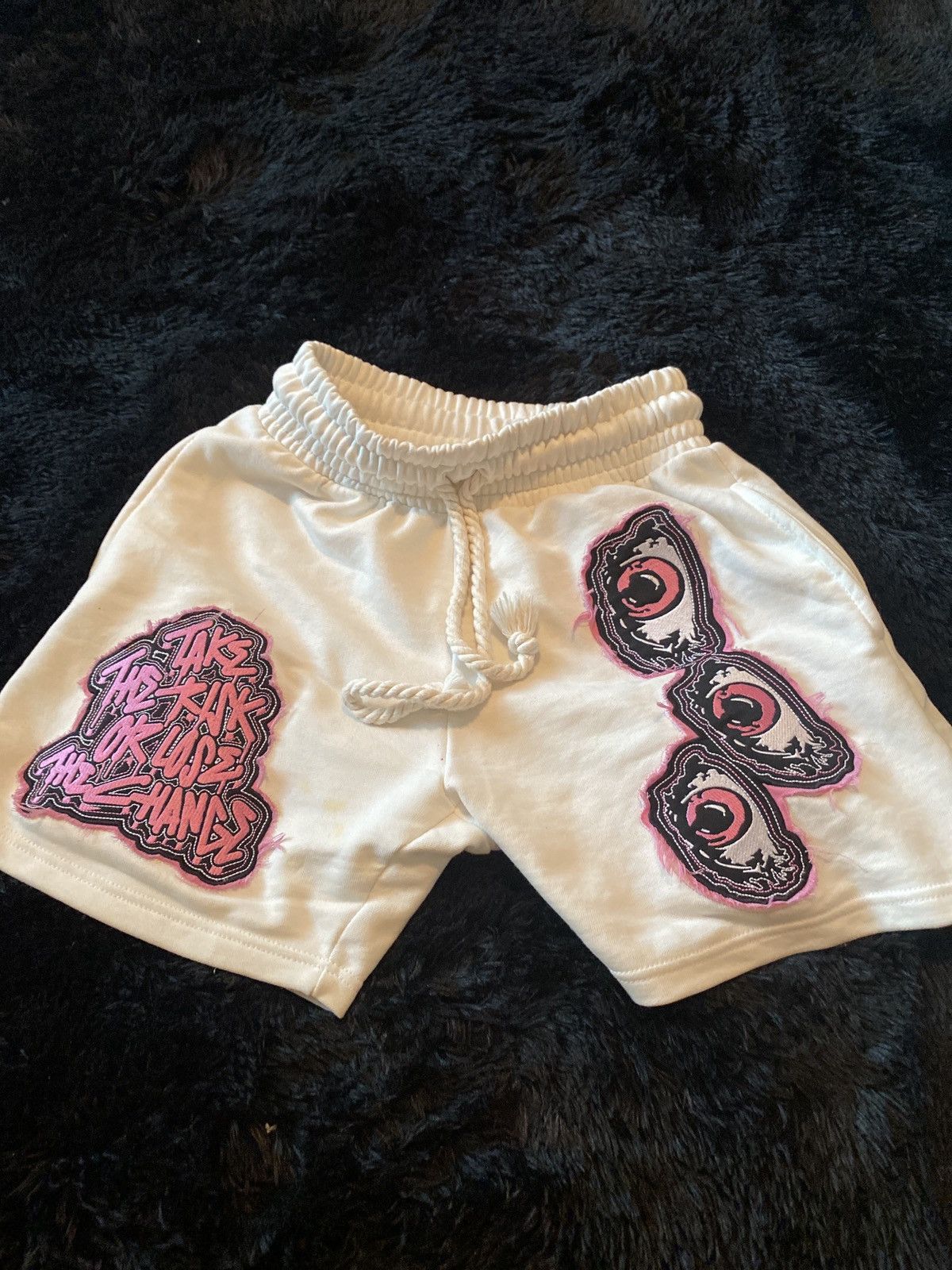 Vintage Ruthless white black n pink shorts Size US 29 - 1 Thumbnail