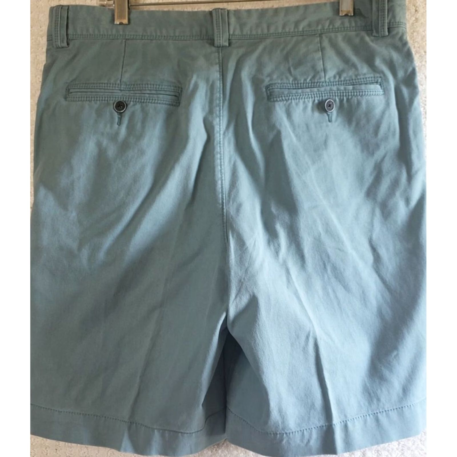 Tommy Bahama Tommy Bahama Men's Chino Shorts Light Blue Green 34 9.5" Inseam Relaxed Cotton Tencel Stretch Casual" Size US 34 / EU 50 - 4 Thumbnail