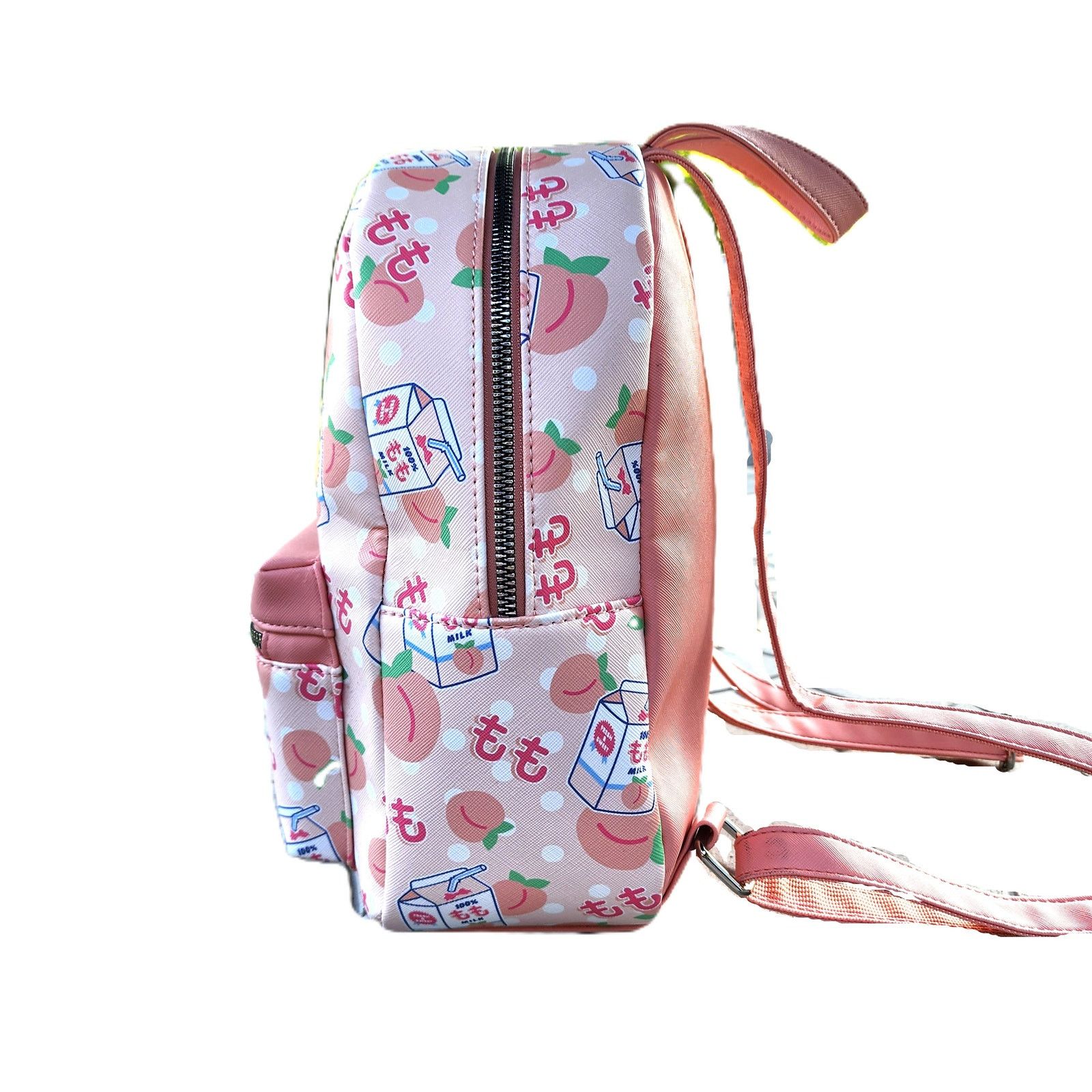 Designer BioWorld Pastel Peach Milk PVC Mini Backpack Size ONE SIZE - 13 Thumbnail