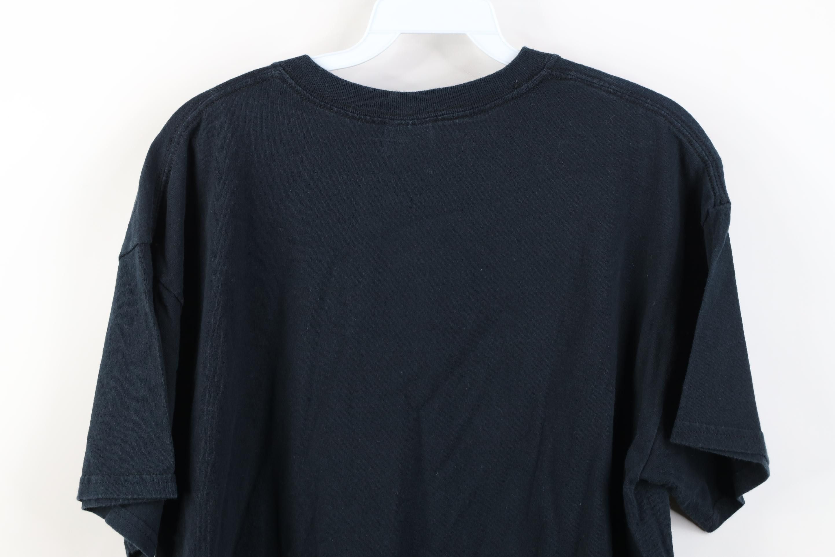 Vintage Vintage 90s Y2K Streetwear Faded Blank Cotton T-Shirt Black Size US L / EU 52-54 / 3 - 11 Thumbnail