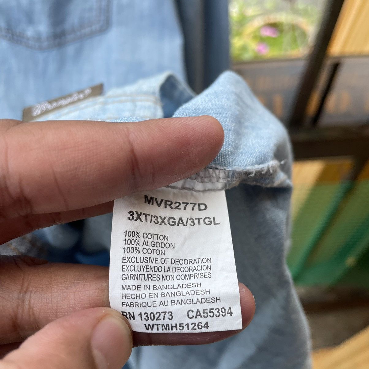Vintage × Wrangler 🔥Oversize Vintage Wrangler Stoned Wash Western Button Shirts Size US XXL / EU 58 / 5 - 14 Thumbnail