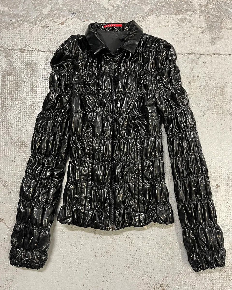 Prada SS2007 Prada Black Reflectible Puffer Jacket Size S / US 4 / IT 40 - 2 Thumbnail
