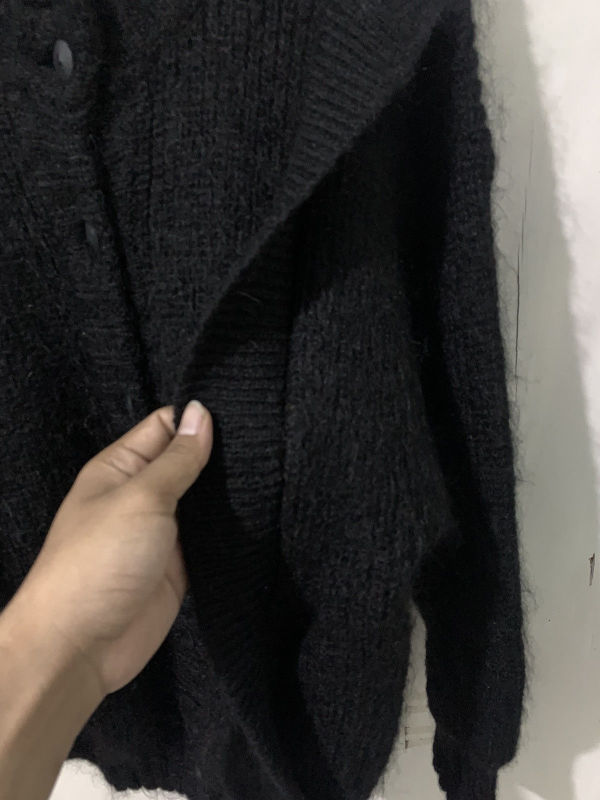 If Six Was Nine × KMRii × Le Grande Bleu (L.G.B.) GEORGES MEMMI Cardigan Mohair Kurt Cobain styel Size US M / EU 48-50 / 2 - 10 Thumbnail