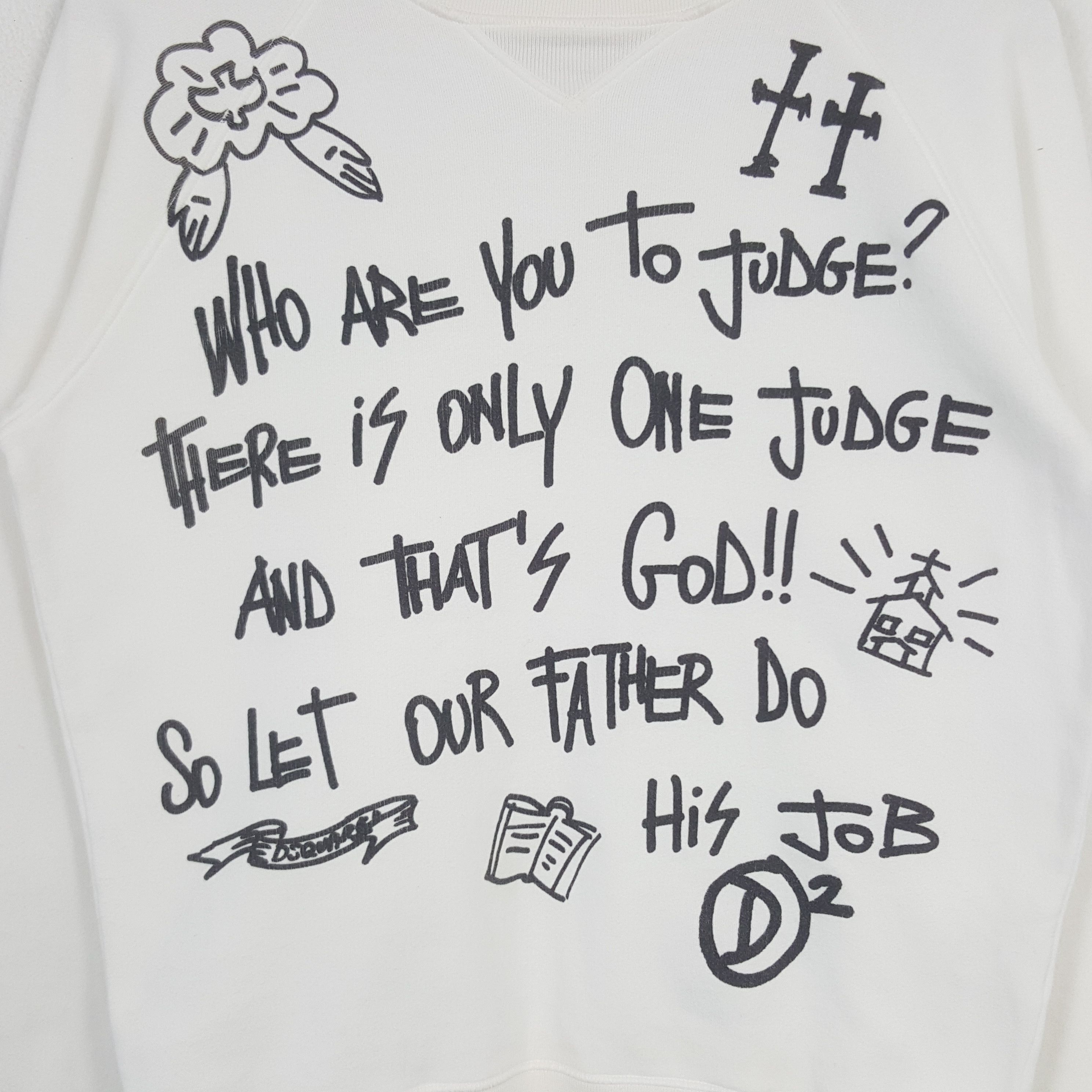 Dsquared2 Vintage Dsquared2 Sunday Bests Quotes Art Sweatshirt C283N23 Size US S / EU 44-46 / 1 - 2 Thumbnail