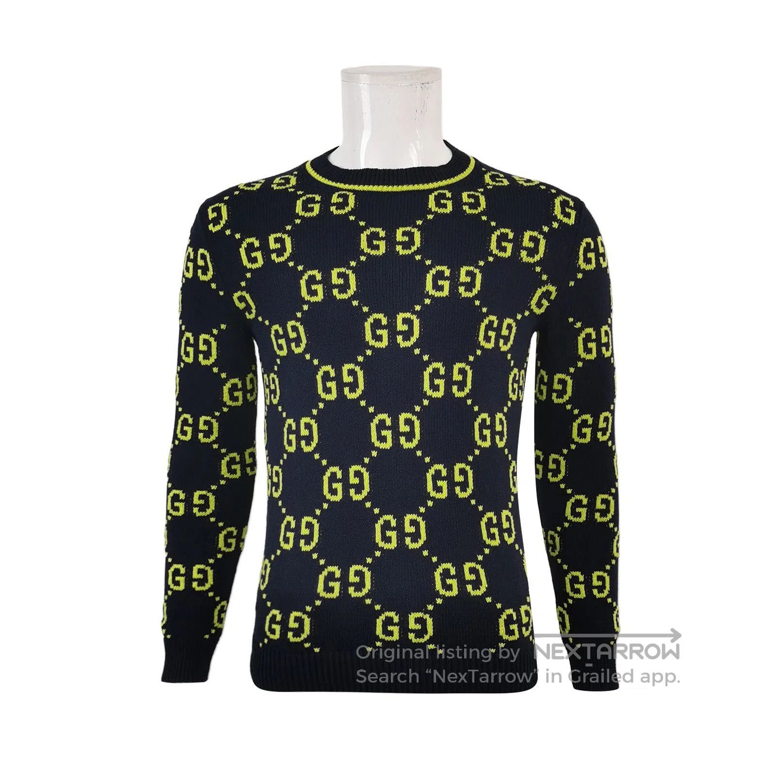 Gucci Gucci XS Cotton GG Monogram Sweater. Size US 44 / EU 60 - 3 Thumbnail