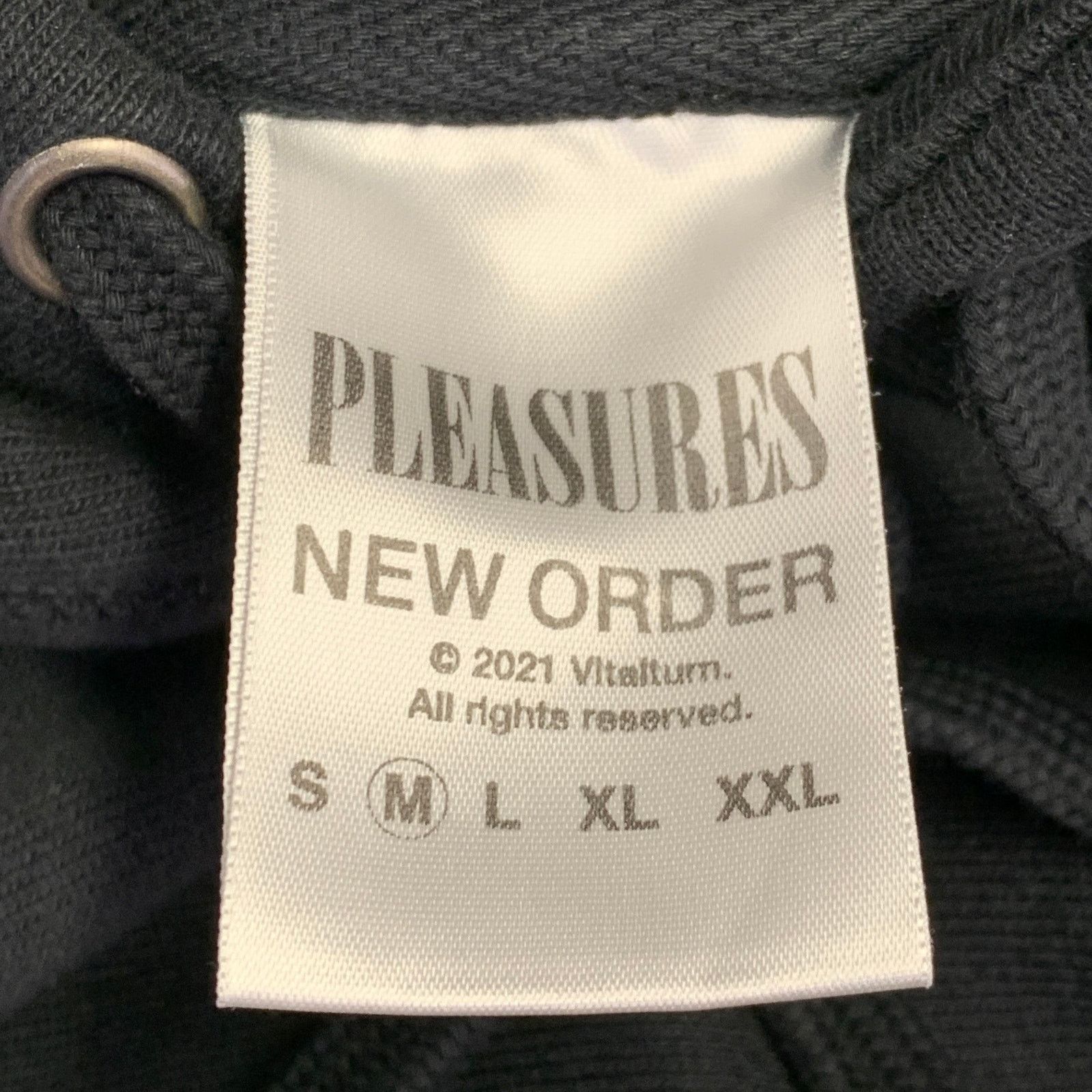 Pleasures M Black White Rock Concert Cotton Blend Hooded Sweatshirt Size US M / EU 48-50 / 2 - 6 Thumbnail