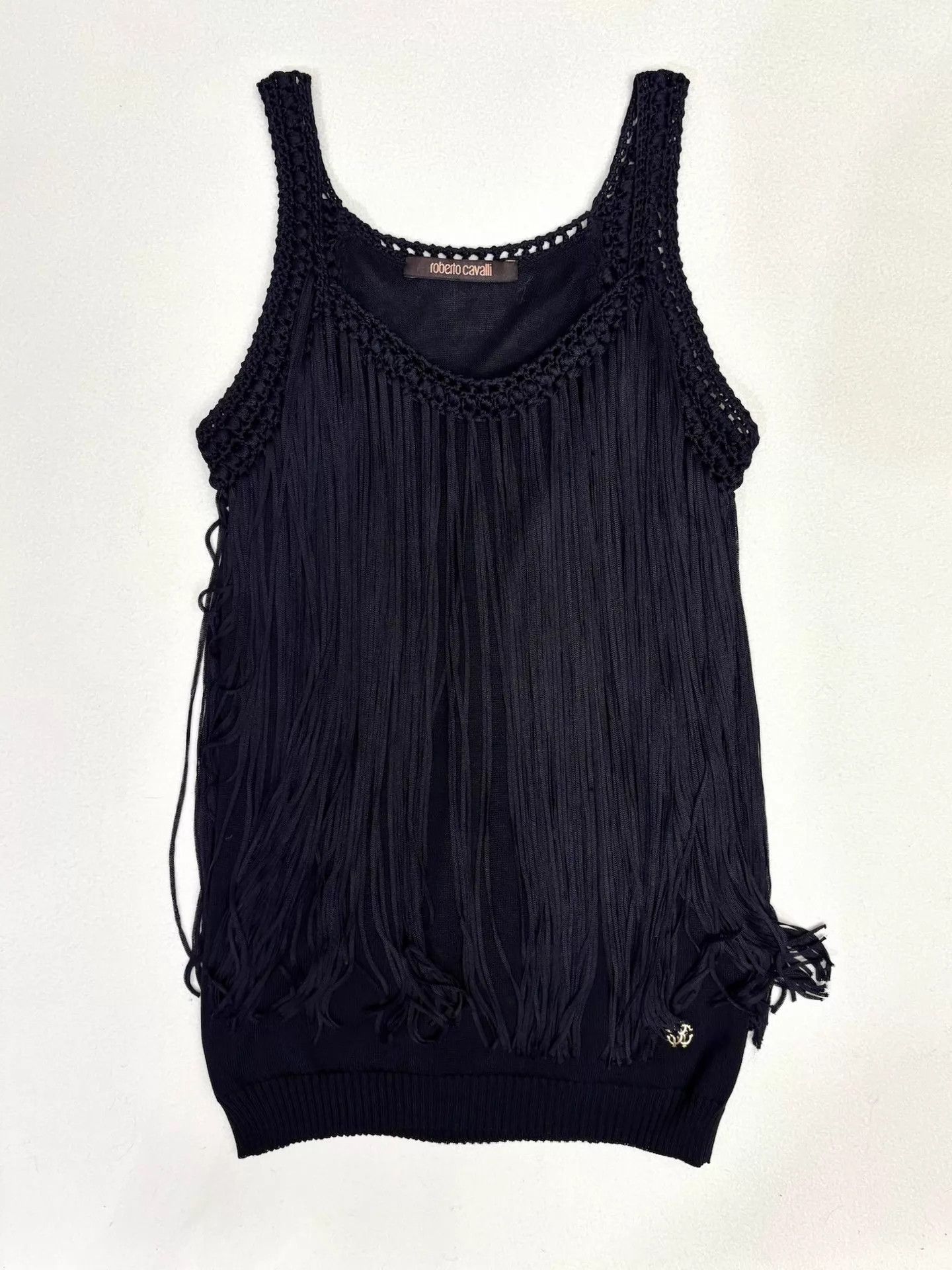 Roberto Cavalli Roberto Cavalli Vintage Knit Fringe Tank Top 38 Size XS / US 0-2 / IT 36-38 - 4 Thumbnail