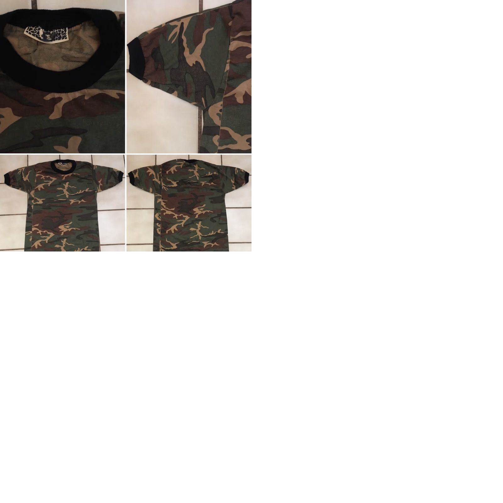 Vintage VINTAGE Camo T-Shirt Ringer Tee Cotton Polyester Size M Camouflage Shirt Men Size US M / EU 48-50 / 2 - 9 Thumbnail