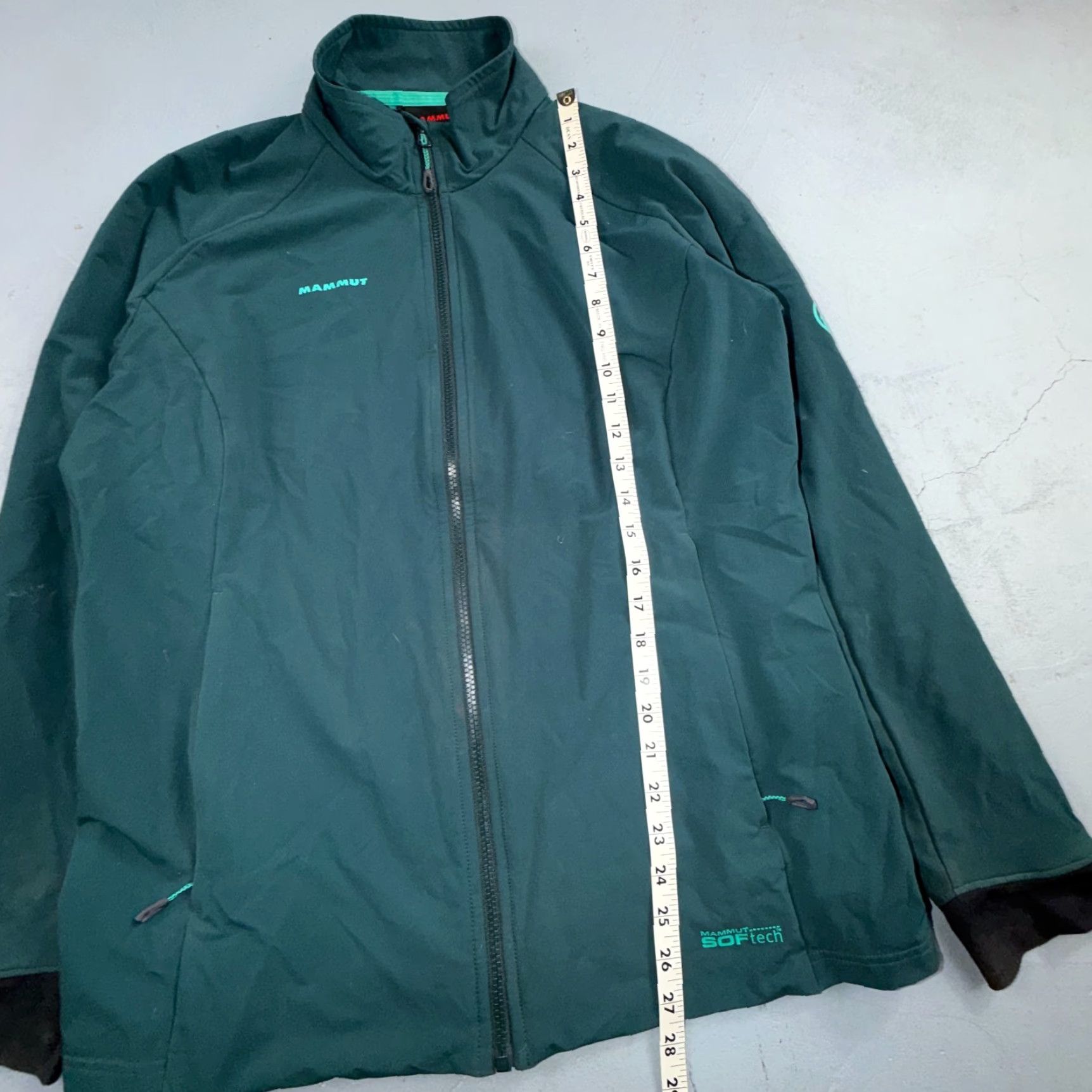 Mammut Mammut SofTech Jacket Windbreaker Soft Shell Full Zip Pockets Green XL Womens Size XL / US 12-14 / IT 48-50 - 3 Thumbnail
