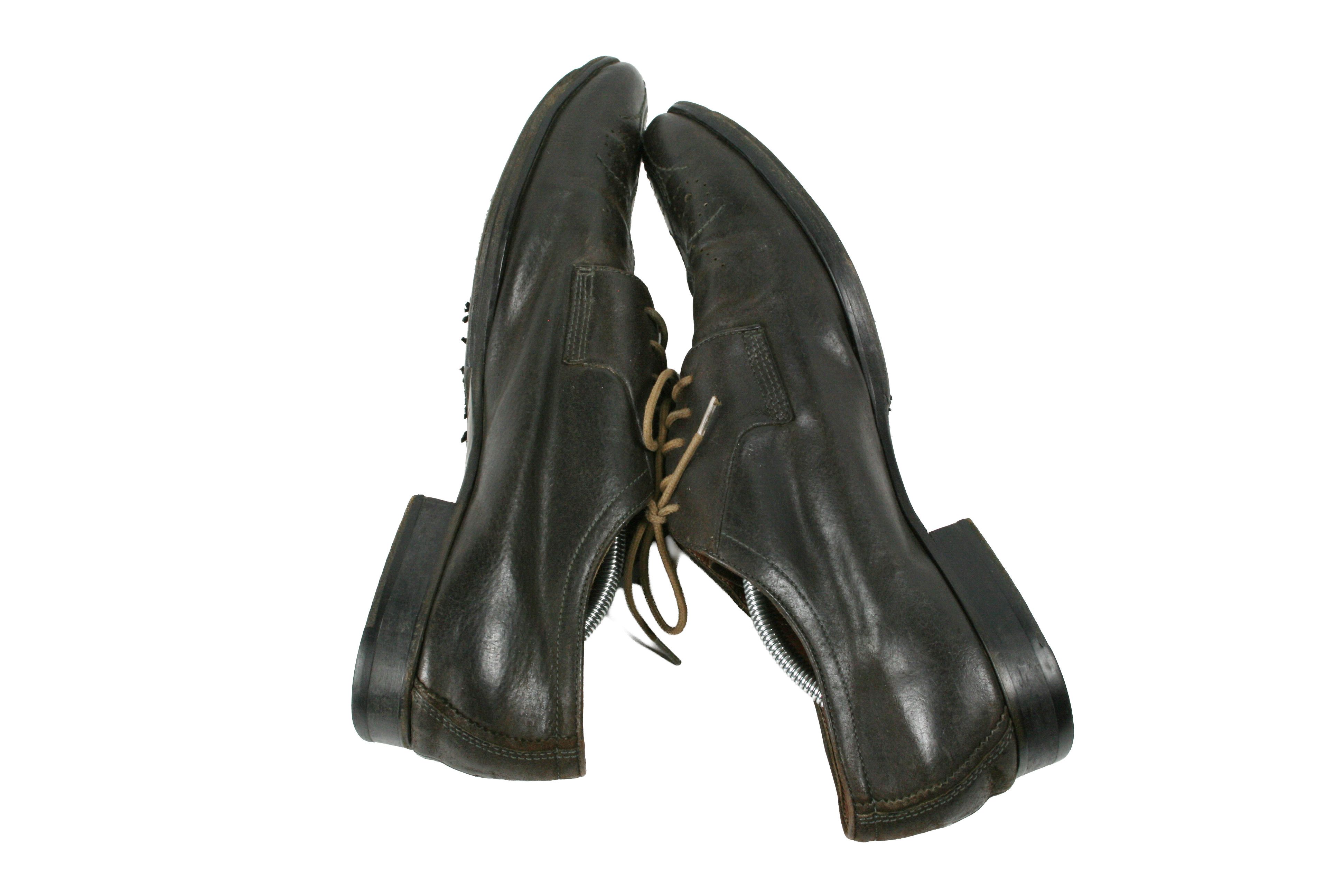 Hugo Boss 00S Avant Garde Perforated Leather Derby Vintage Size US 12 / EU 45 - 9 Thumbnail