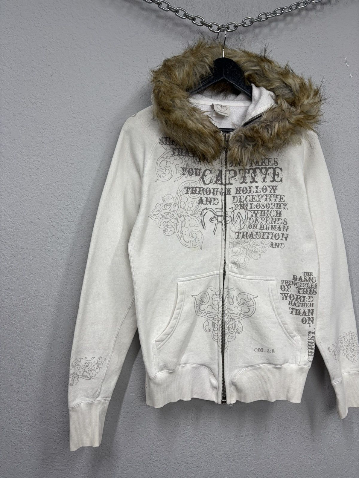 Le Grande Bleu (L.G.B.) Vintage Chrome Hearts Vibe Zip Hoodie Fur Hood Y2K Japanese Size US M / EU 48-50 / 2 - 13 Thumbnail