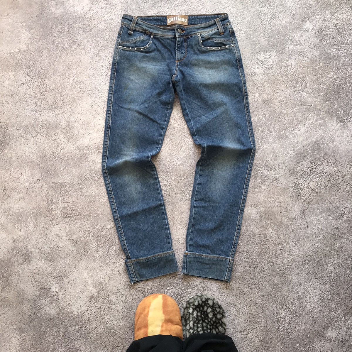 Vintage Vintage Galliano Y2K Baggy Jeans Streetwear Grunge Washed 27 Size 27" / US 4 / IT 40 - 2 Thumbnail