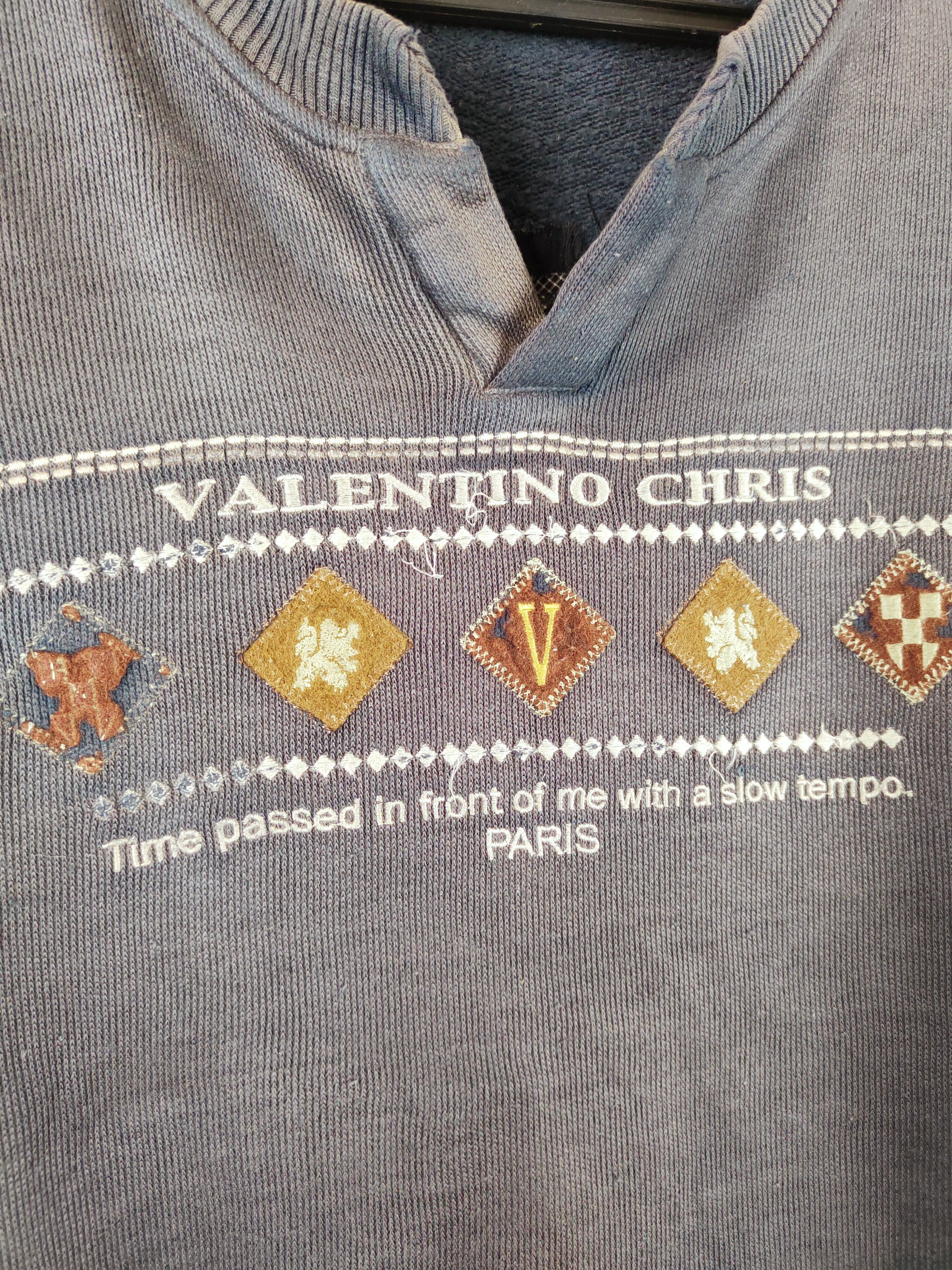 Japanese Brand × Vintage Valentino Chris Dark Blue Faded Sweatshirts Size US L / EU 52-54 / 3 - 2 Thumbnail