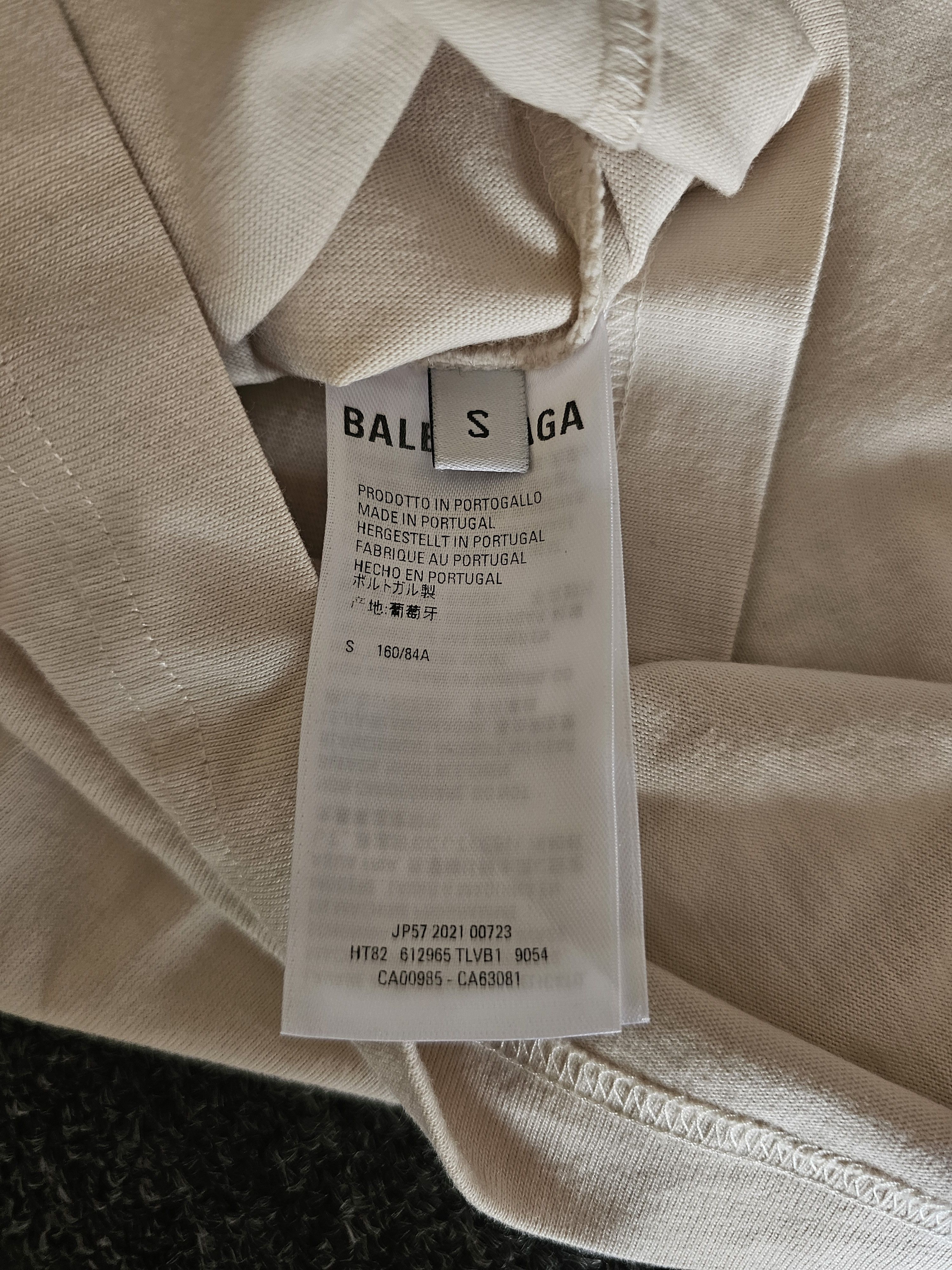 Balenciaga Balenciaga Men's Oversized Beige T-Shirt Size S Size US S / EU 44-46 / 1 - 5 Thumbnail