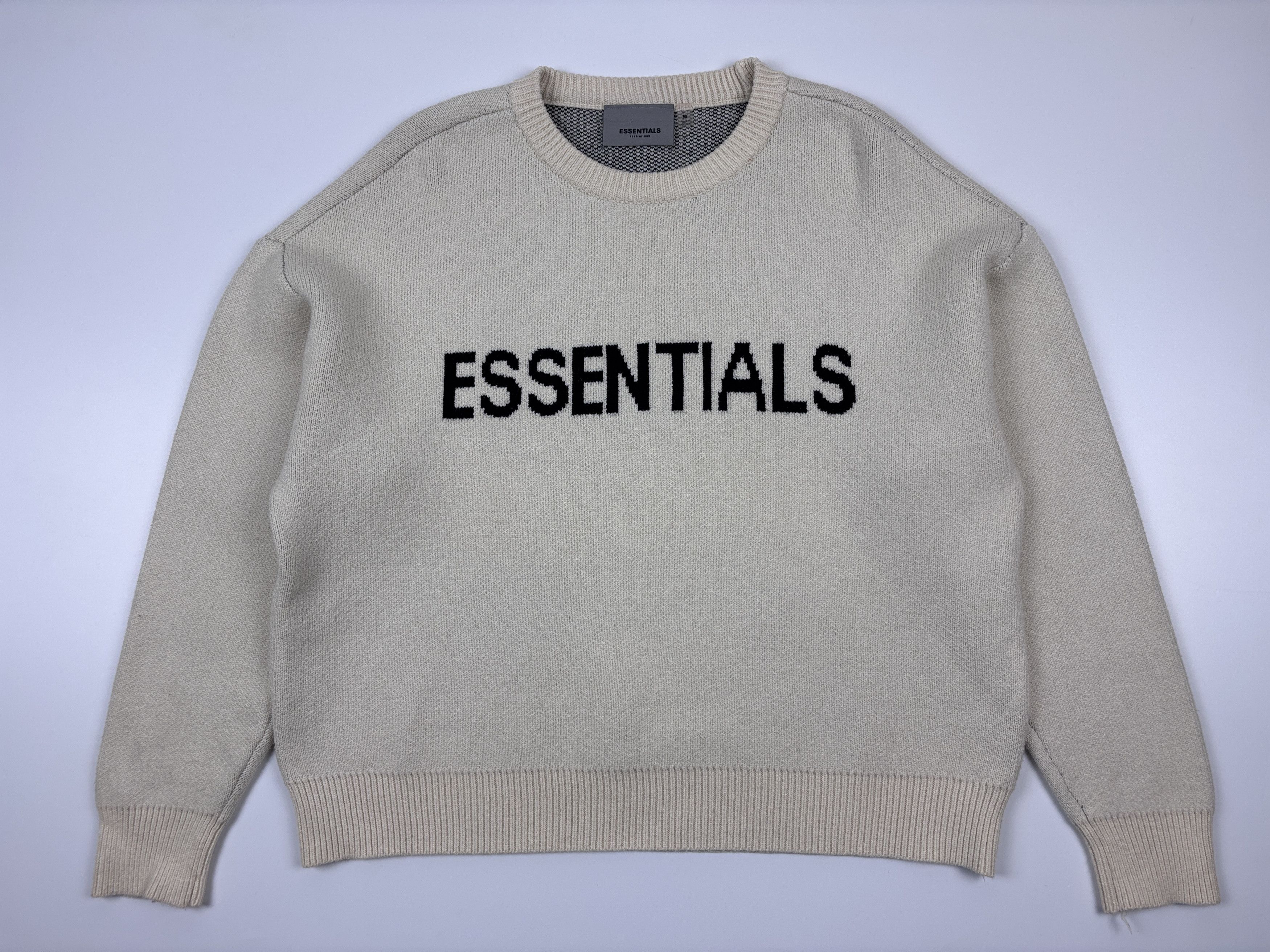 Essentials Essentials Fear Of God Knit Sweater Pullover Beige Size M Size US M / EU 48-50 / 2 - 1 Thumbnail