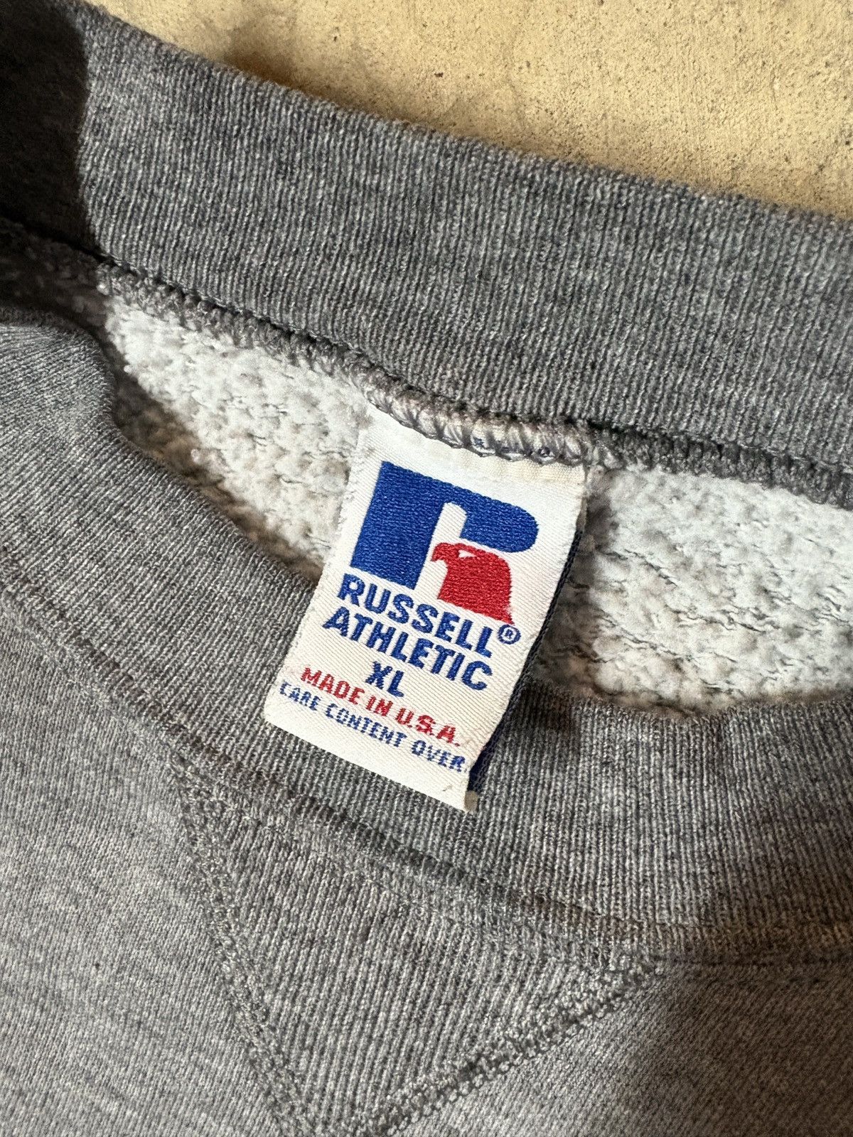Russell Athletic VTG 90s Russell Rebel Crewneck Sweatshirt Made In USA Gray Size US XL / EU 56 / 4 - 5 Thumbnail