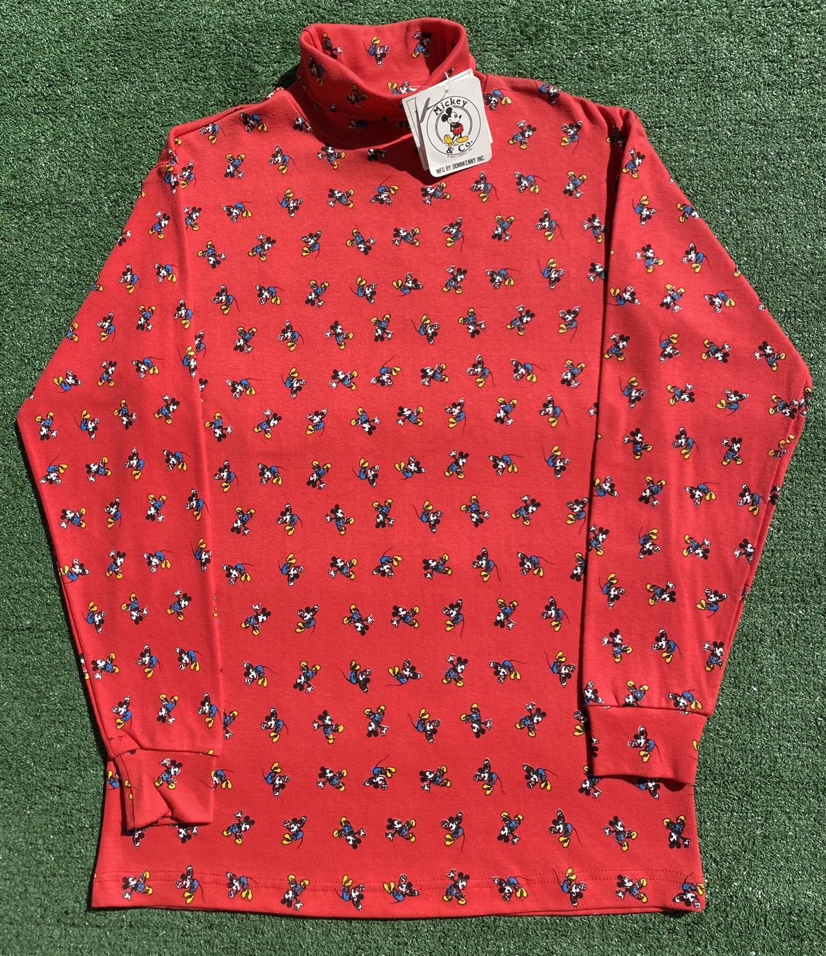 Mickey & Co. New VTG 90’s Mickey Donnkenny All Over Print TurtleNeck Size M / US 6-8 / IT 42-44 - 1 Thumbnail