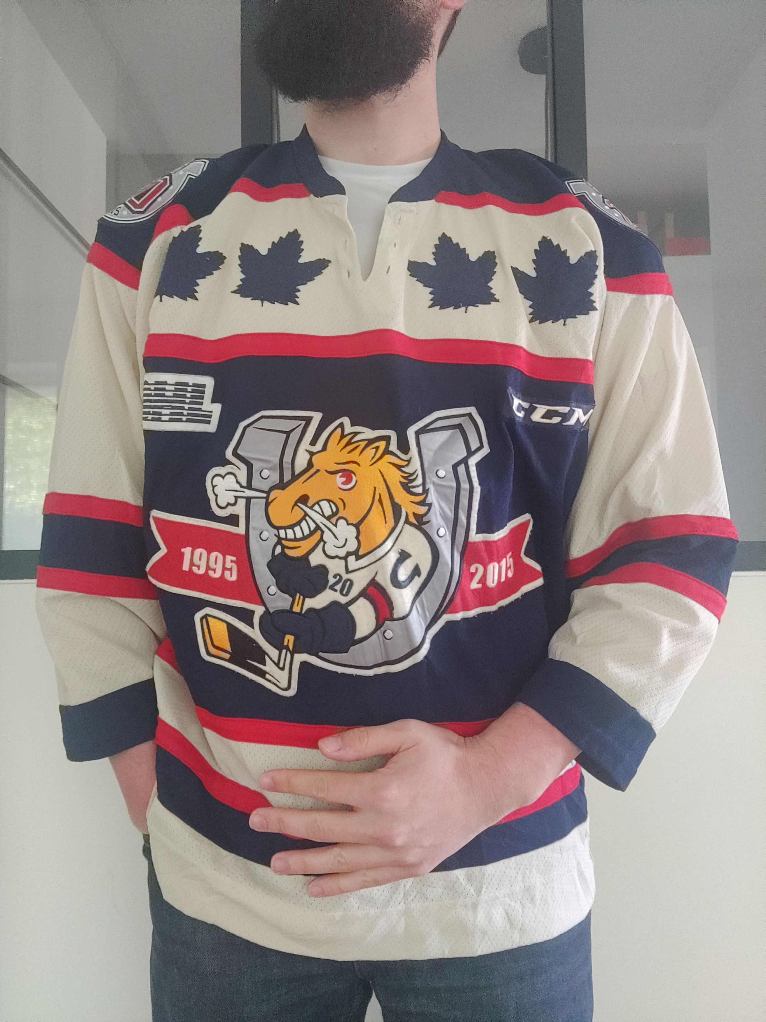 Ccm CCM Barrie Colts OHL CHL Jersey 20th Anniversary 1995 M Size US M / EU 48-50 / 2 - 2 Thumbnail