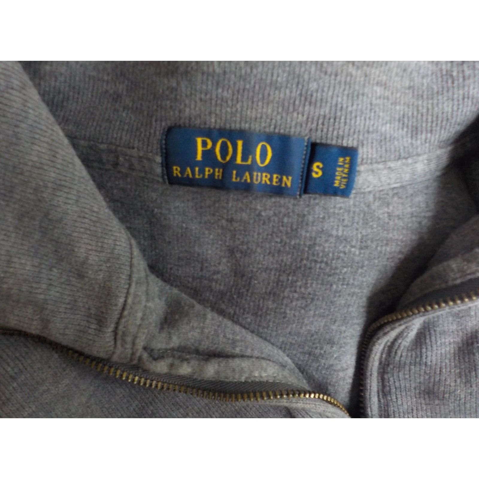 Polo Ralph Lauren POLO RALPH LAUREN 1/4 Zip Pullover 100% Cotton Gray LS Men Small Mock Neck Polo Shirt Size US S / EU 44-46 / 1 - 4 Thumbnail