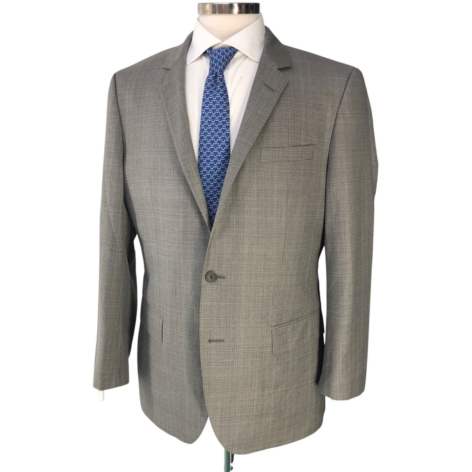 Hugo Boss Hugo Boss Sz 40R Sport Coat Hutch3 Guabello Super 120s Gray Size 40R - 1 Thumbnail
