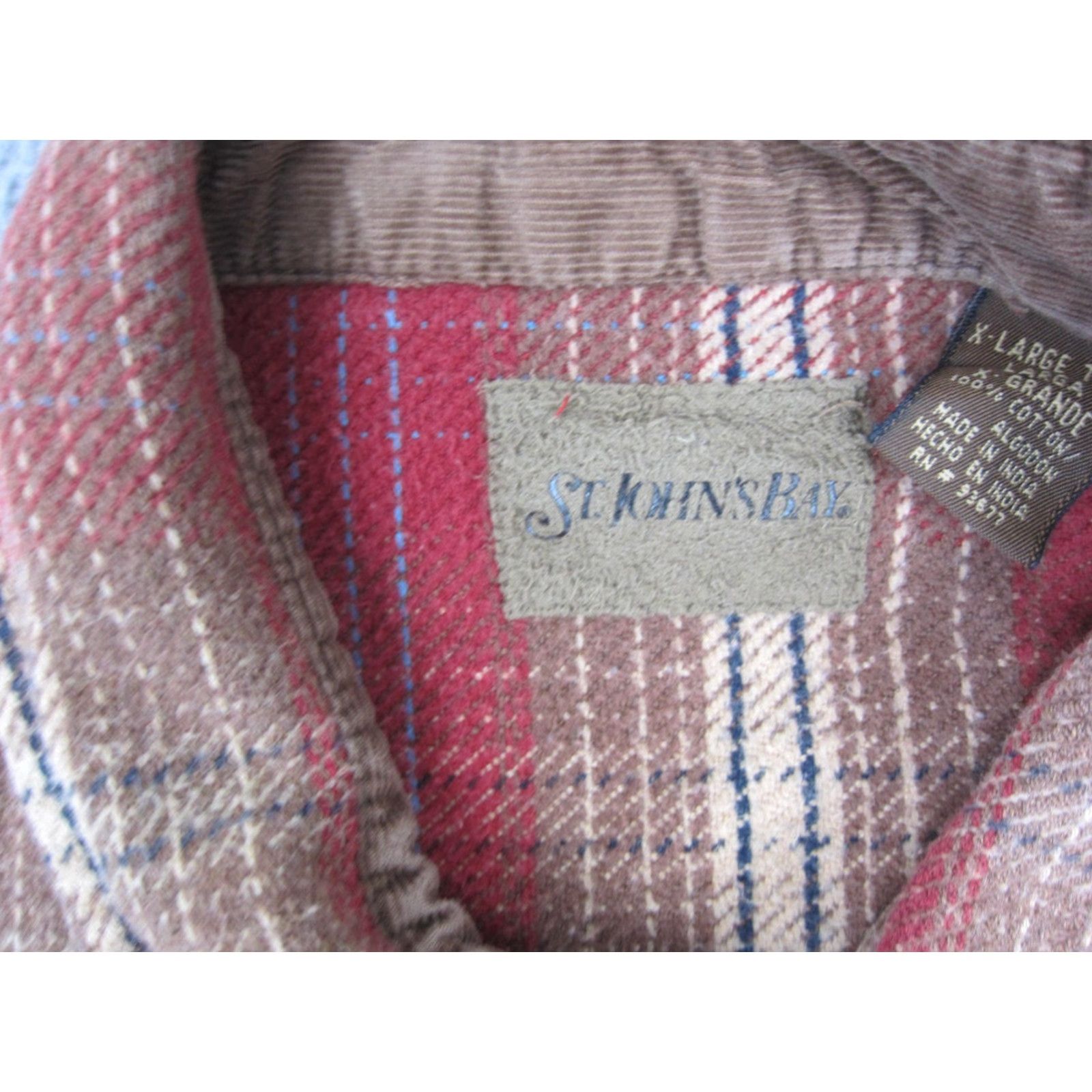 Vintage VINTAGE St Johns Bay Flannel Shirt Mens XLT Red Brown 90s Long Sleeve Pattern Plaid Button-Up Size US XL / EU 56 / 4 - 3 Thumbnail