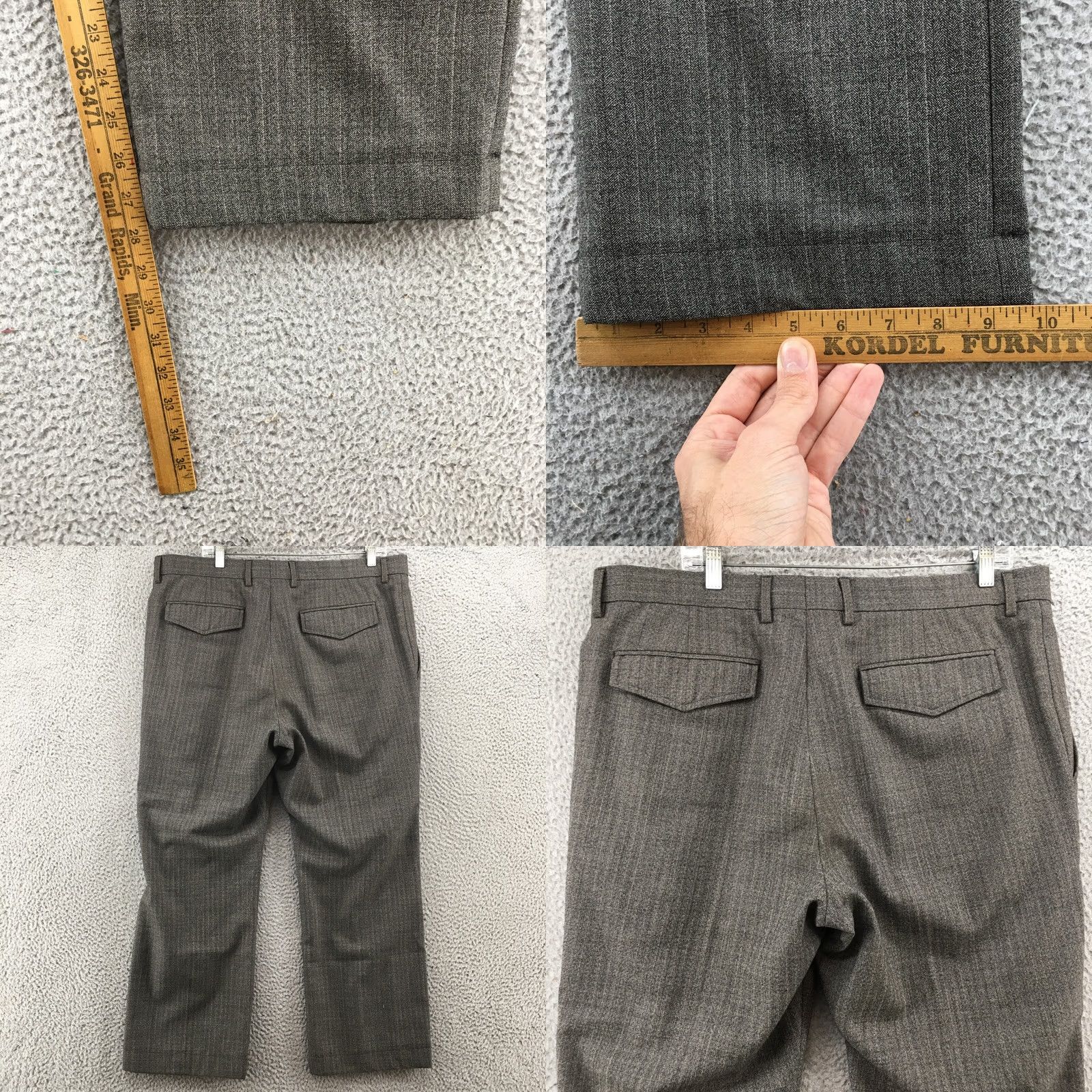 Banana Republic Banana Republic Dress Pants Mens 38/30 Gray Wool Blend Flat Front Mid Rise Zip Pants Mens Regular Gray Wool Blend Flat Front Zip Size US 38 / EU 54 - 8 Thumbnail