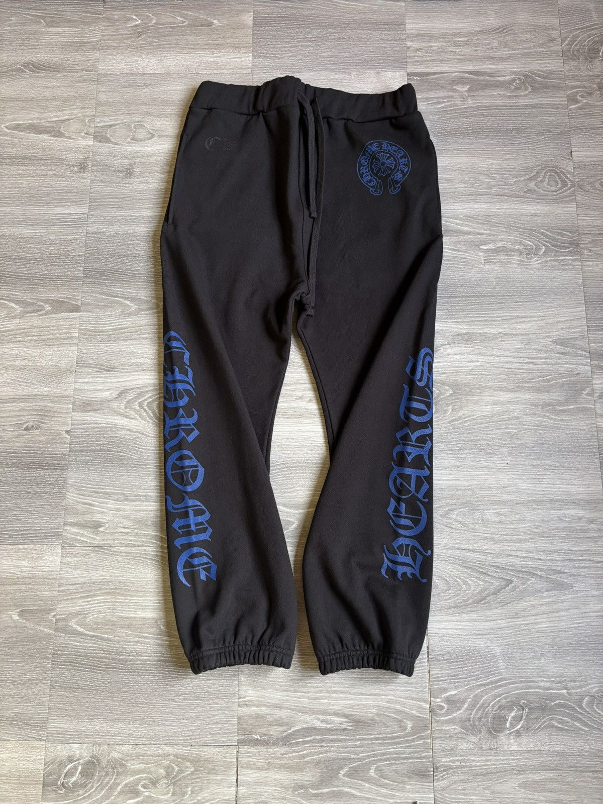 Chrome Hearts Chrome Hearts Black Blue Horseshoe Logo Sweatpants Size US 32 / EU 48 - 1 Thumbnail