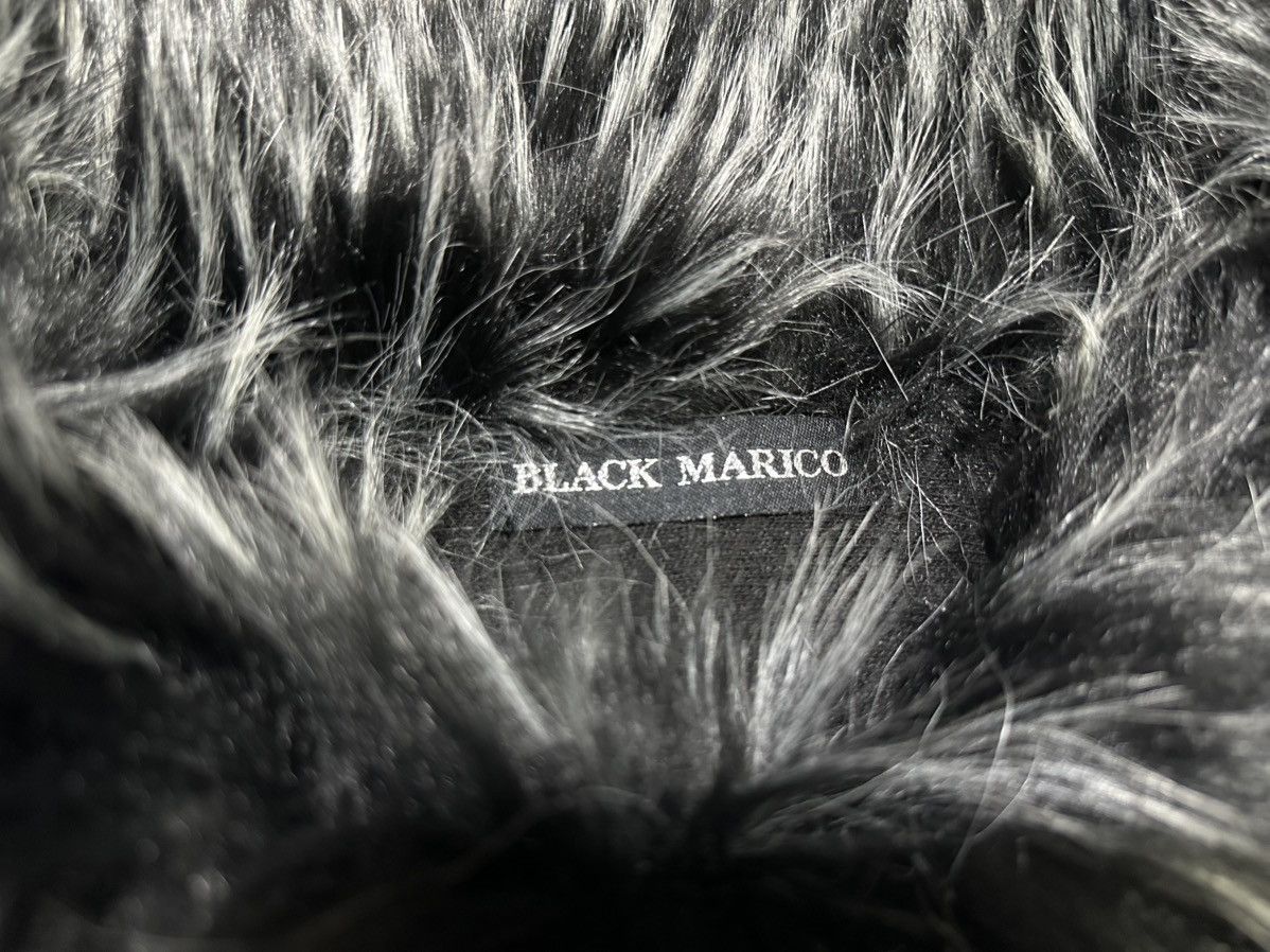 If Six Was Nine 🔥Sick Y2K Black Marico Fur Poncho Pom Pom Capes Vkei Punk Size US XL / EU 56 / 4 - 7 Thumbnail