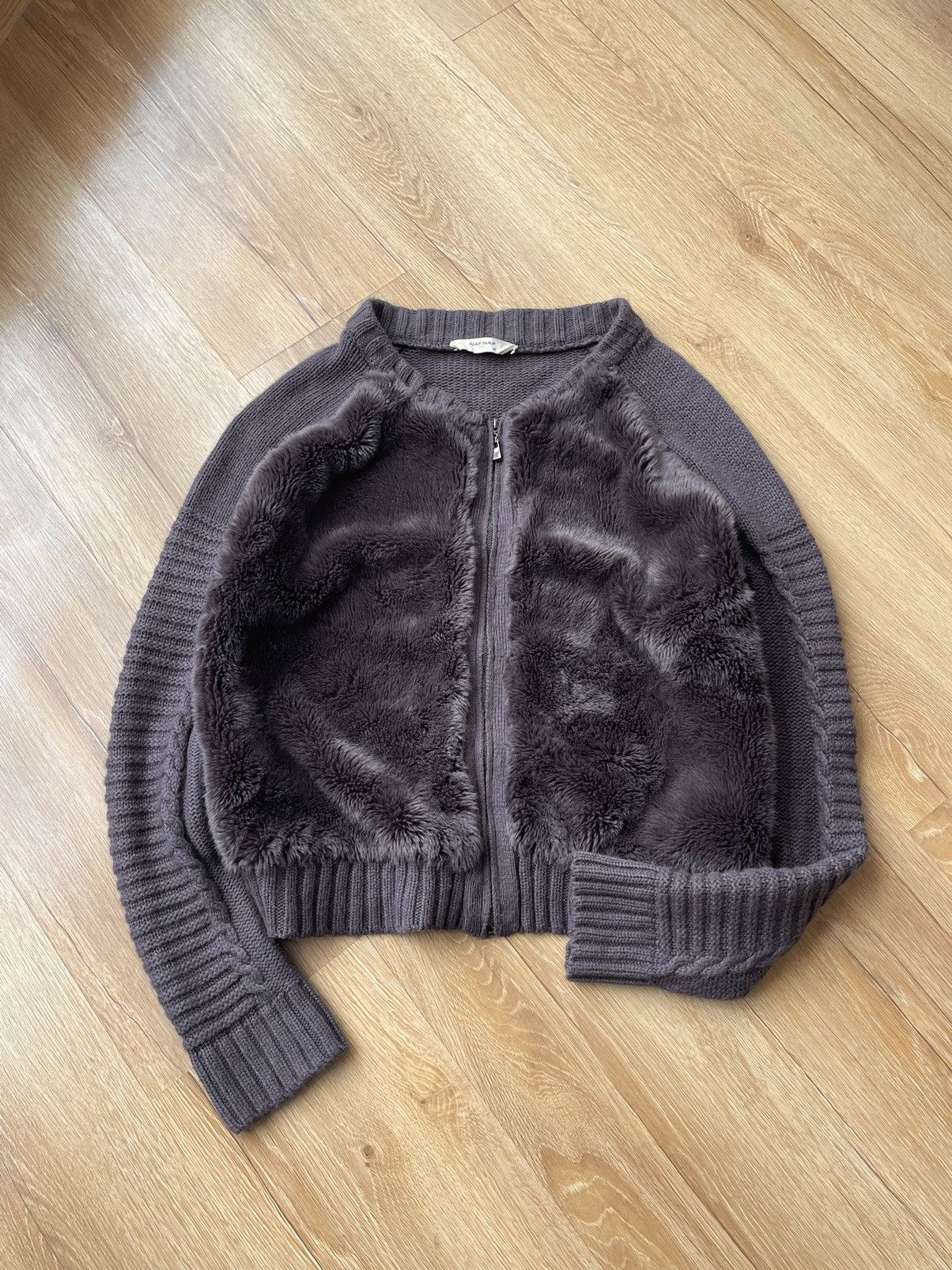 Hysteric Glamour Vintage Naf Naf Fur Wool Knit Zip Cardigan Jacket LGB Style Size M / US 6-8 / IT 42-44 - 1 Thumbnail