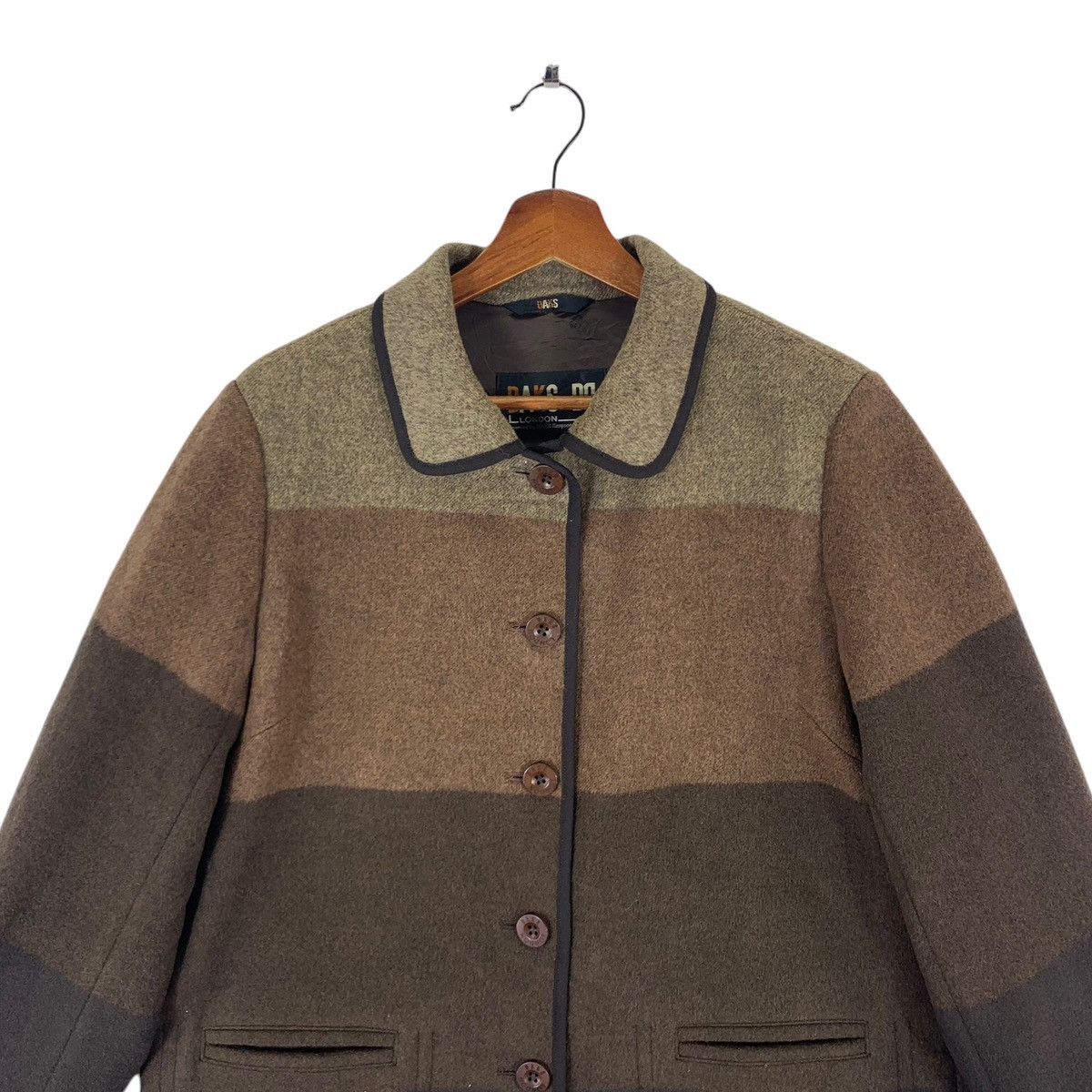 DAKS × Designer VINTAGE DAKS LONDON STRIPE WOOL COAT Size US M / EU 48-50 / 2 - 4 Thumbnail
