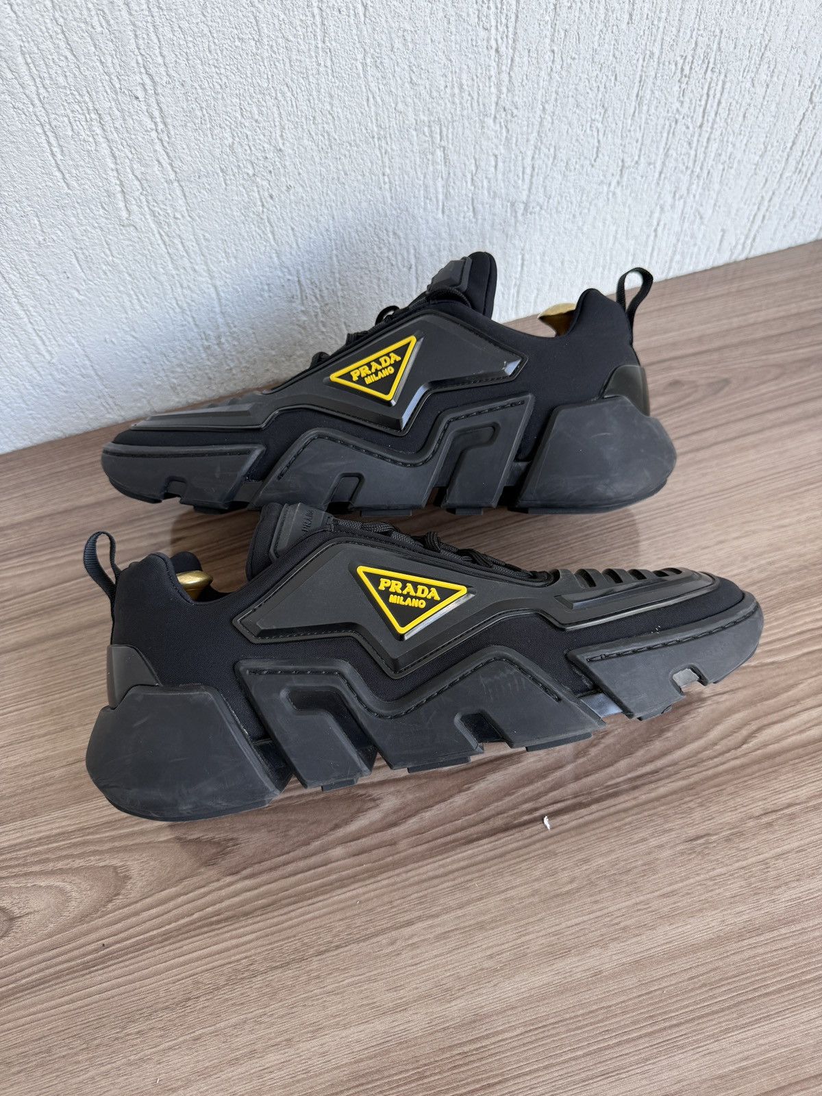 Prada 😤🔥 techno stretch fabric sneakers Size US 10 / EU 43 - 12 Thumbnail