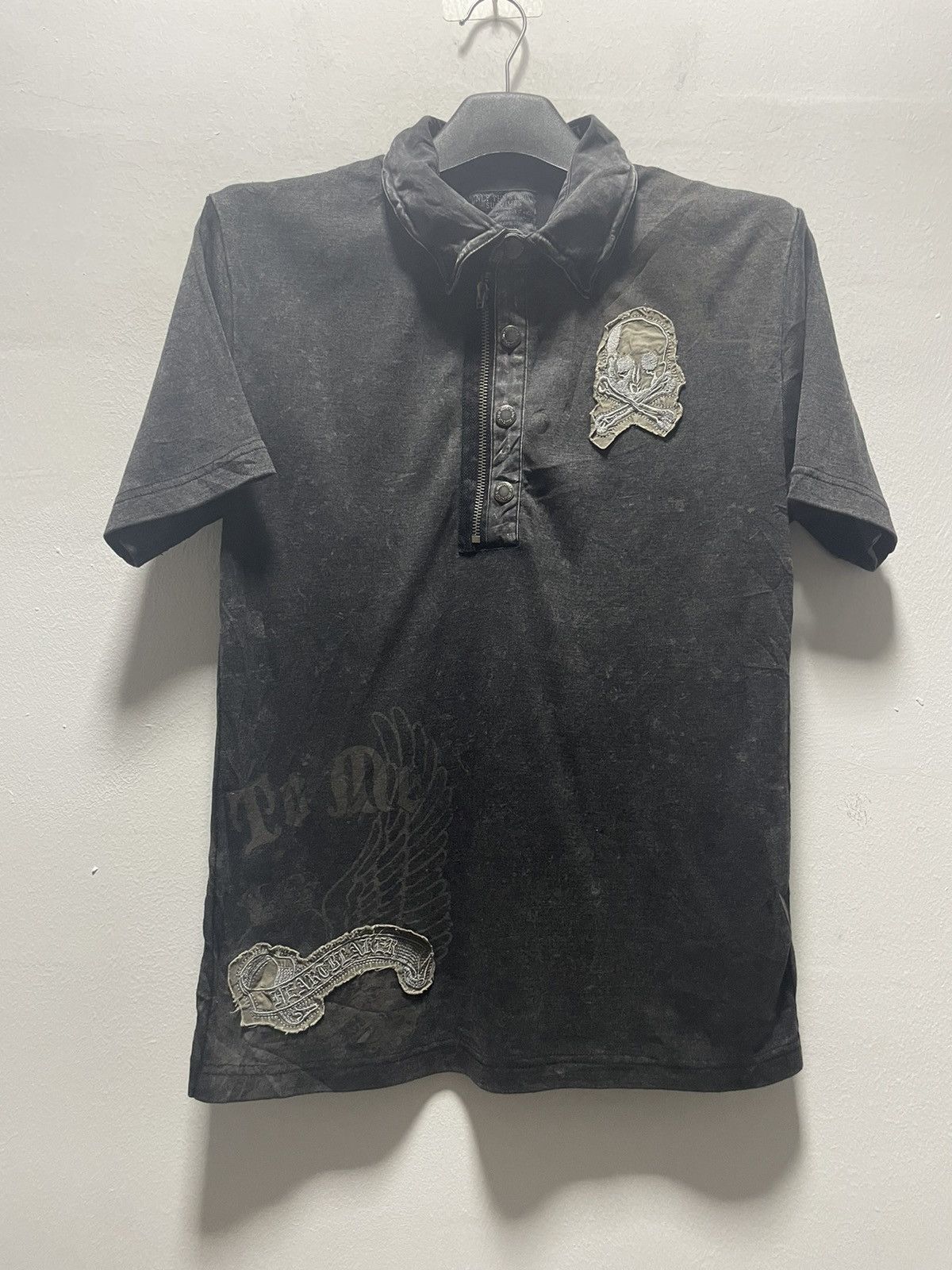 In The Attic IN THE ATTIC Polo Shirt Skull Zip Size US M / EU 48-50 / 2 - 1 Thumbnail