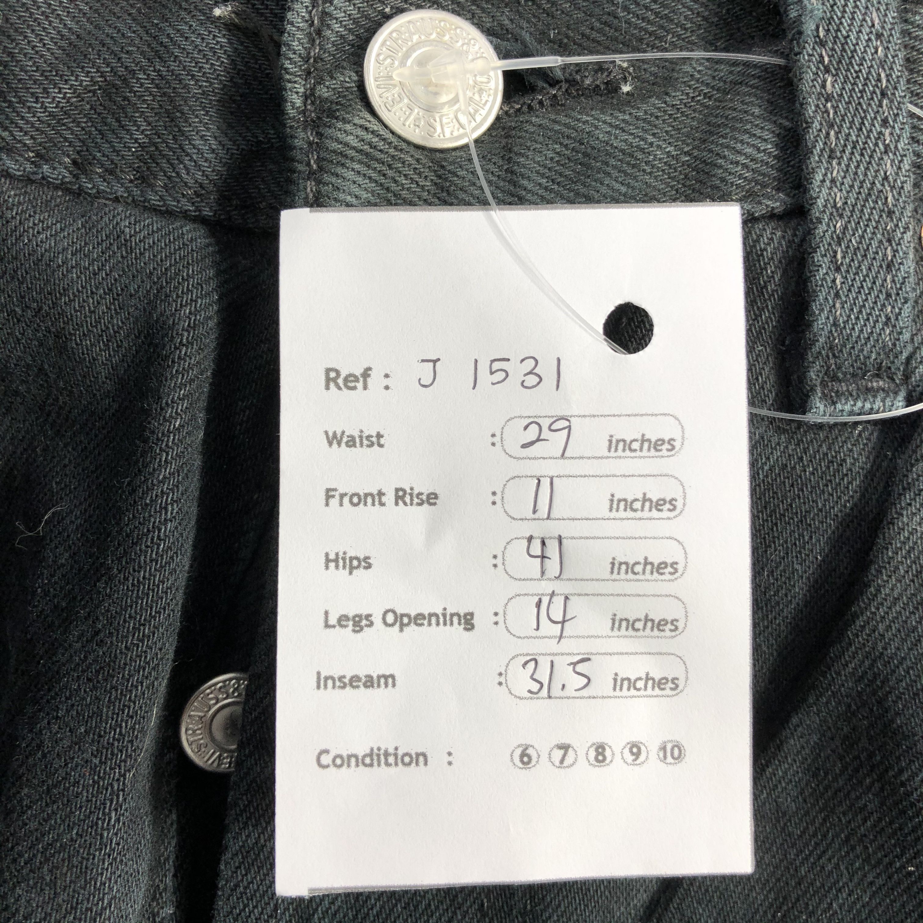 Levi's Vintage 90s Levis 501 Faded Black Jeans-J1531 Size US 29 - 13 Thumbnail