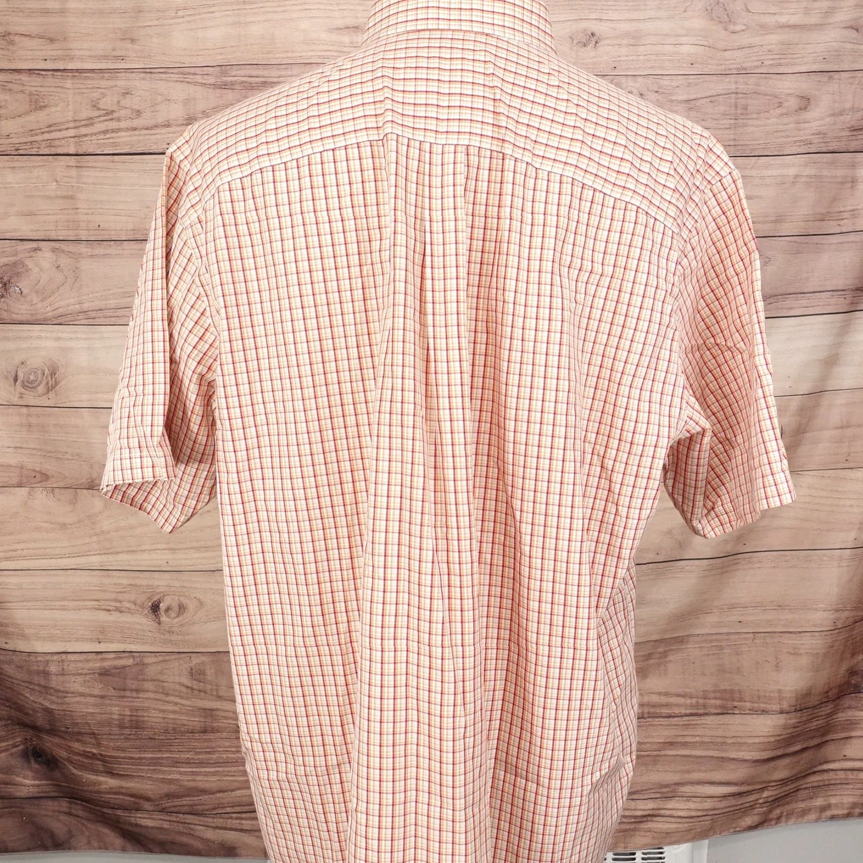 Eddie Bauer Eddie Bauer Men's XL Short Sleeve Shirt Red Plaid Cotton Casual Button-Down Wrinkle Resistant Size US XL / EU 56 / 4 - 4 Thumbnail