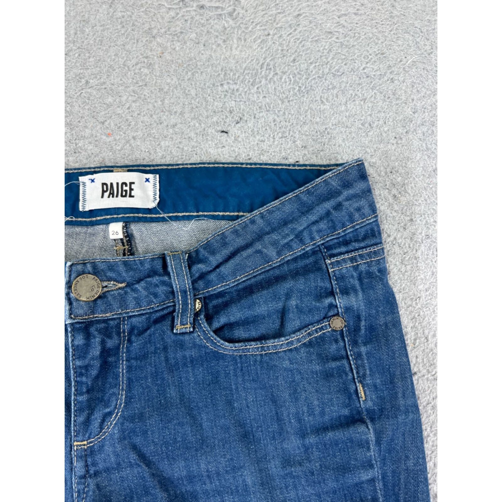 Anthropologie Anthropologie Paige Shorts Womens Blue Denim Cut-Off Low Rise 26 Regular 4 in Inseam 27x4 Cotton Size 26" / US 2 / IT 38 - 5 Thumbnail