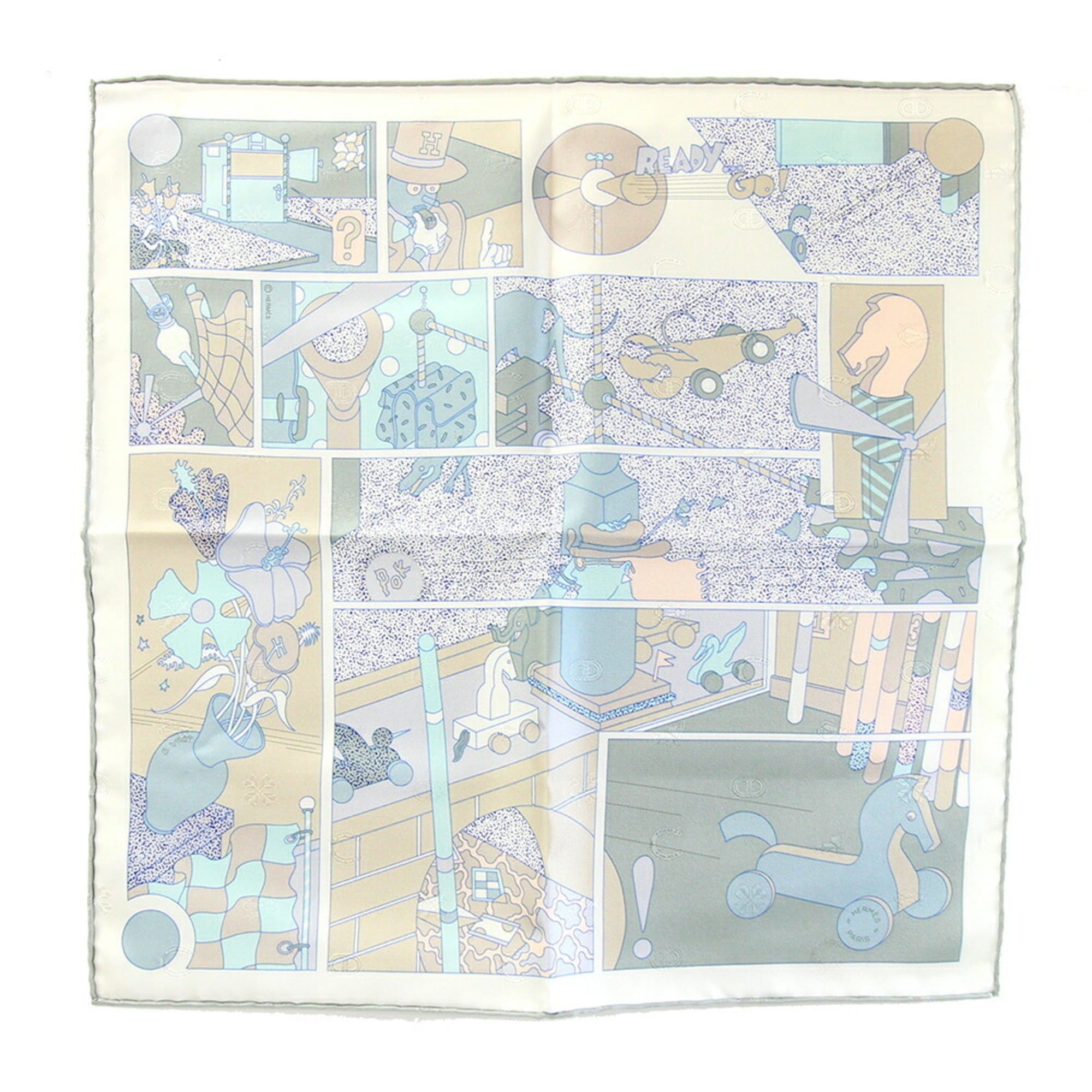Hermes Hermes Scarf Muffler 2025 Collection Gavroche Lady Go H893822 Vert Amande White Beige 100% Silk Carre 42 Petit Mini Stole Women's HERMES Size ONE SIZE - 1 Thumbnail