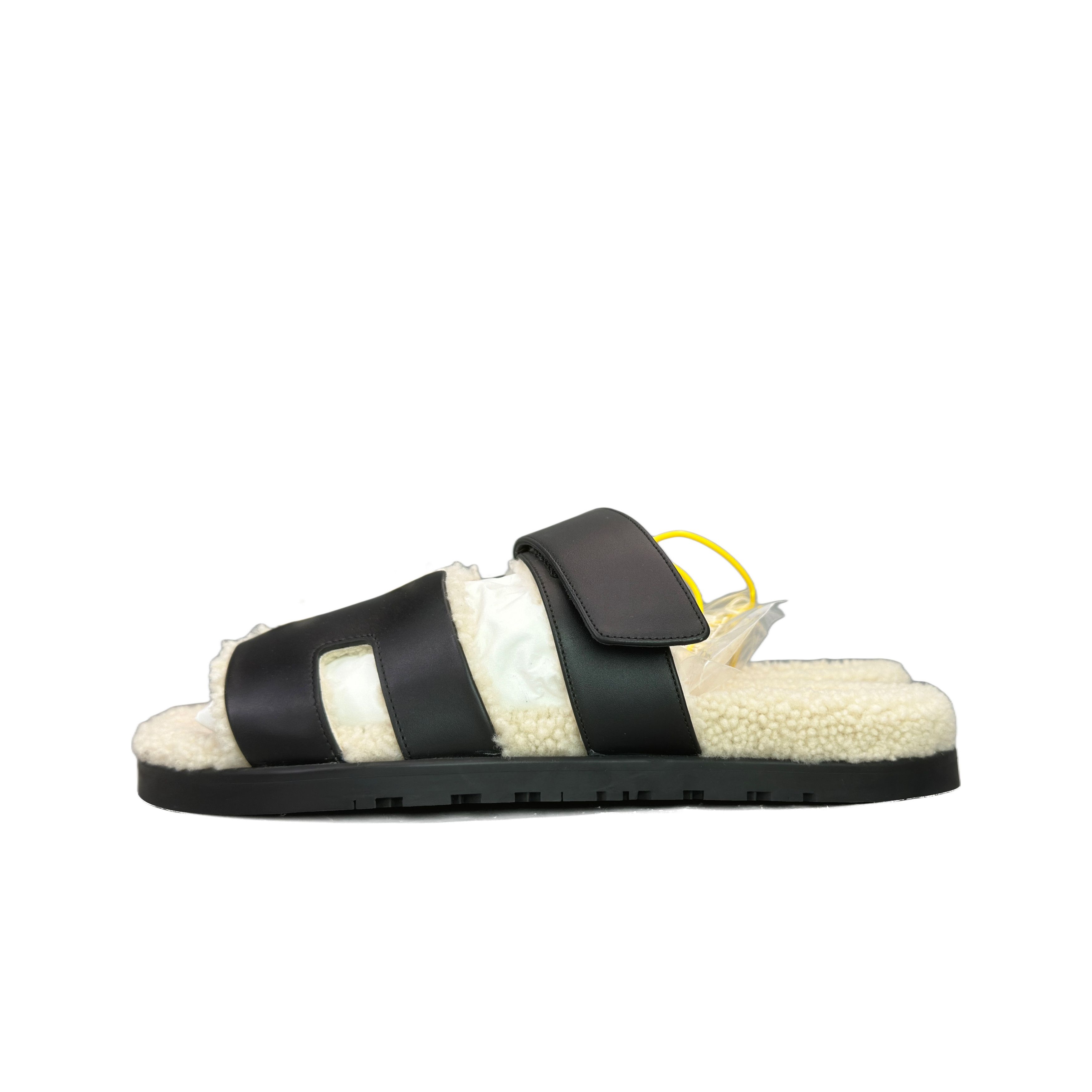 Hermes Hermes Chypre Leather Shearling Sandals Size 9 Size US 9 / EU 42 - 1 Thumbnail