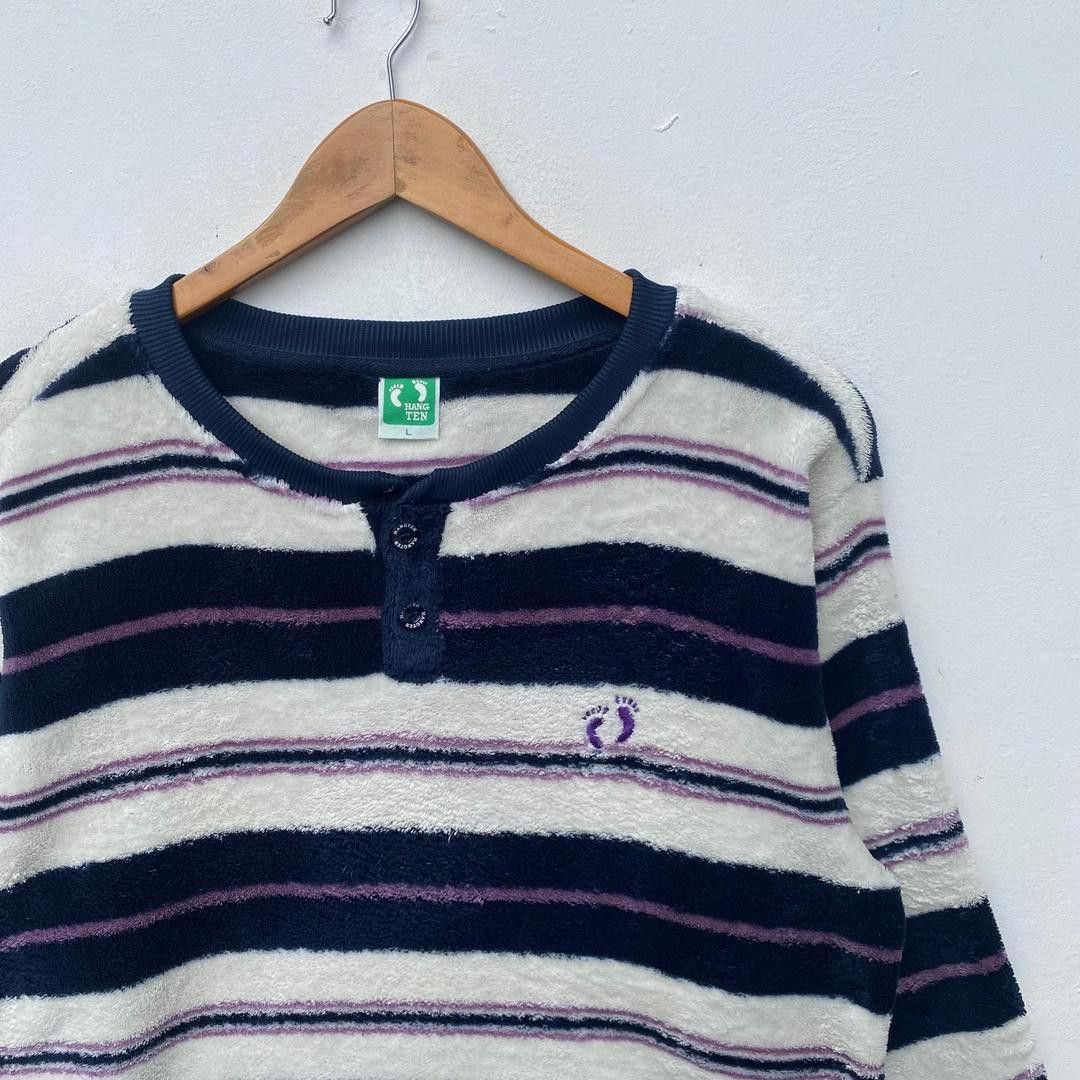 Hang Ten HANG TEN FLUFFY SWEATSHIRT LARGE SIZE STRIPED Size US L / EU 52-54 / 3 - 3 Thumbnail