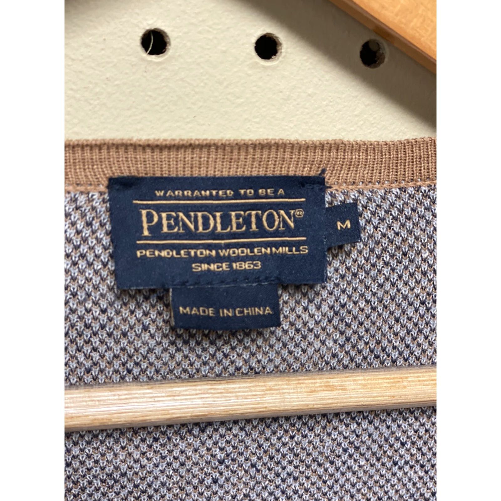 Pendleton Pendleton Cardigan Sweater Women M Linen Blend One Button Diamond Argyle Blue Brown Blues Vintage No Size M / US 6-8 / IT 42-44 - 4 Thumbnail